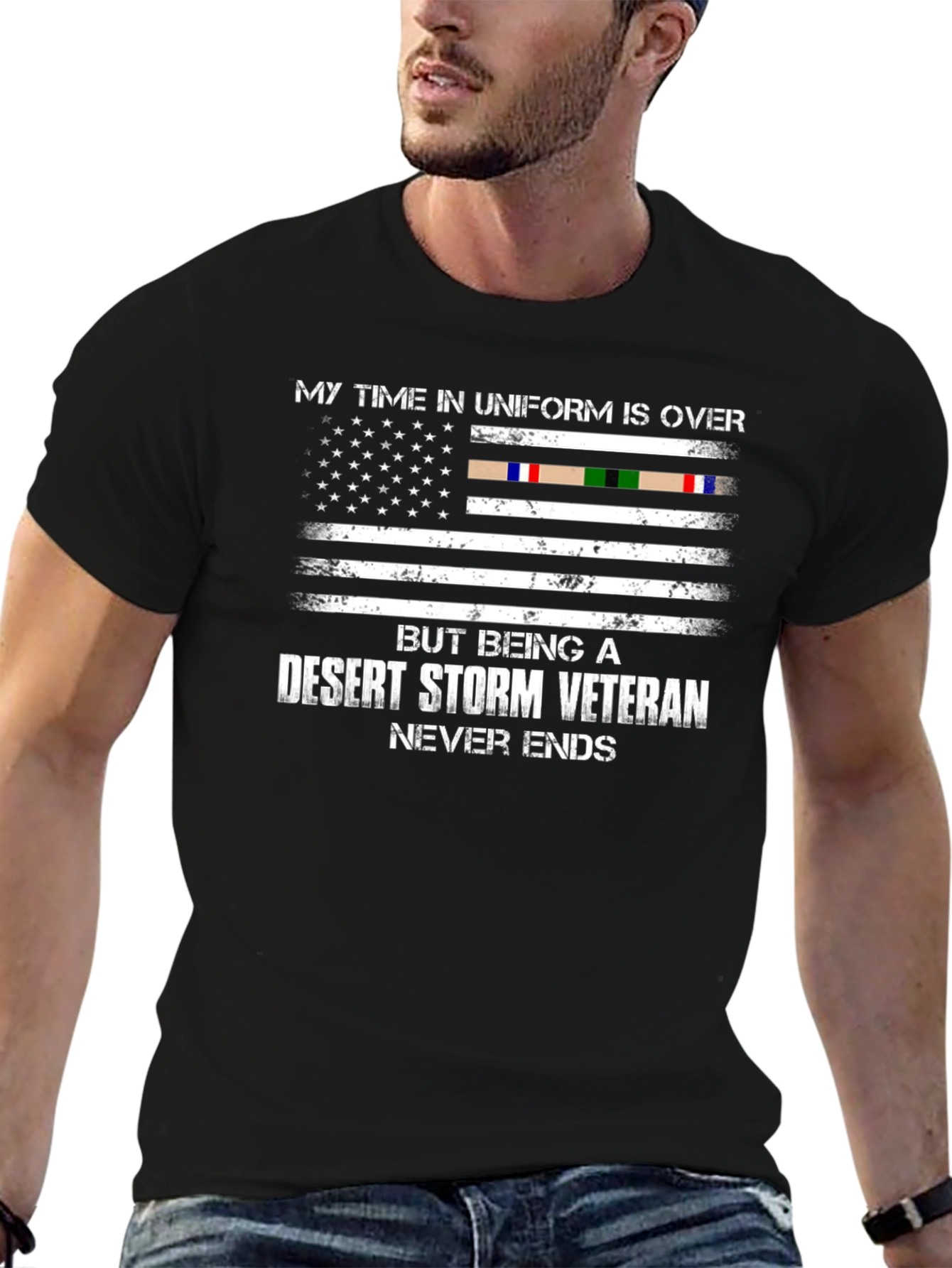Desert Storm Veteran T-Shirt - Patriotic USA Flag