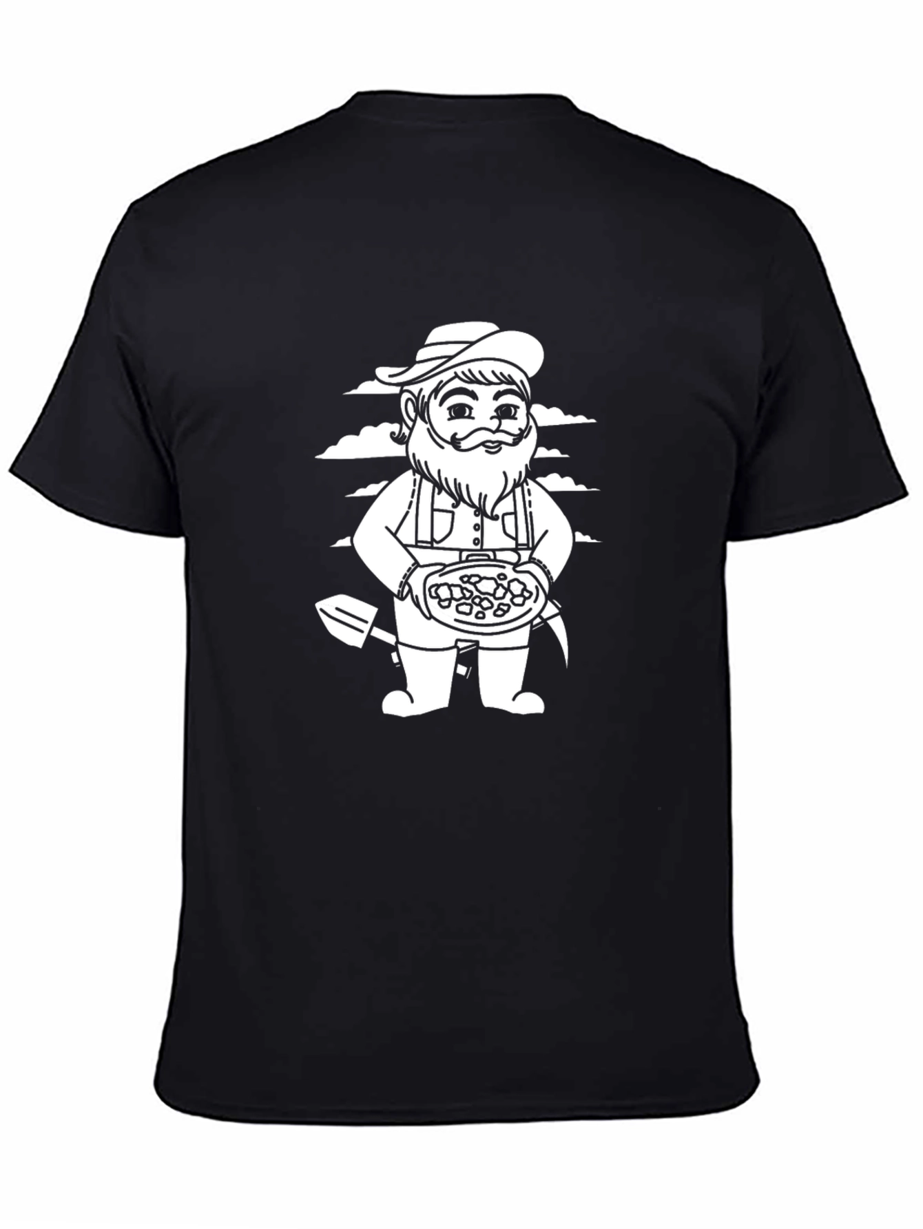 Gold Miner Graphic Tee - Black Cotton Blend