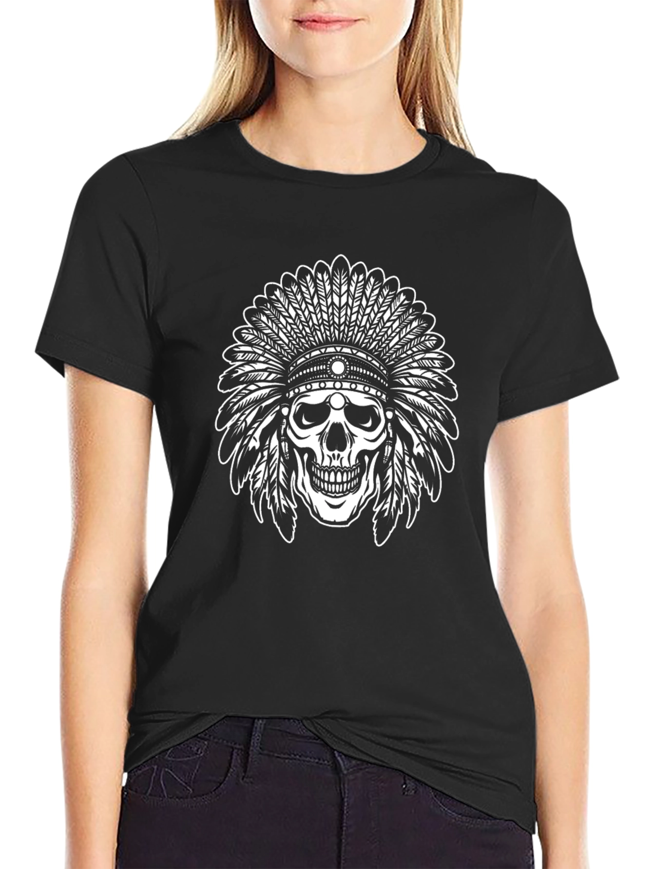 Skull Chief T-Shirt - Graphic Print Tee