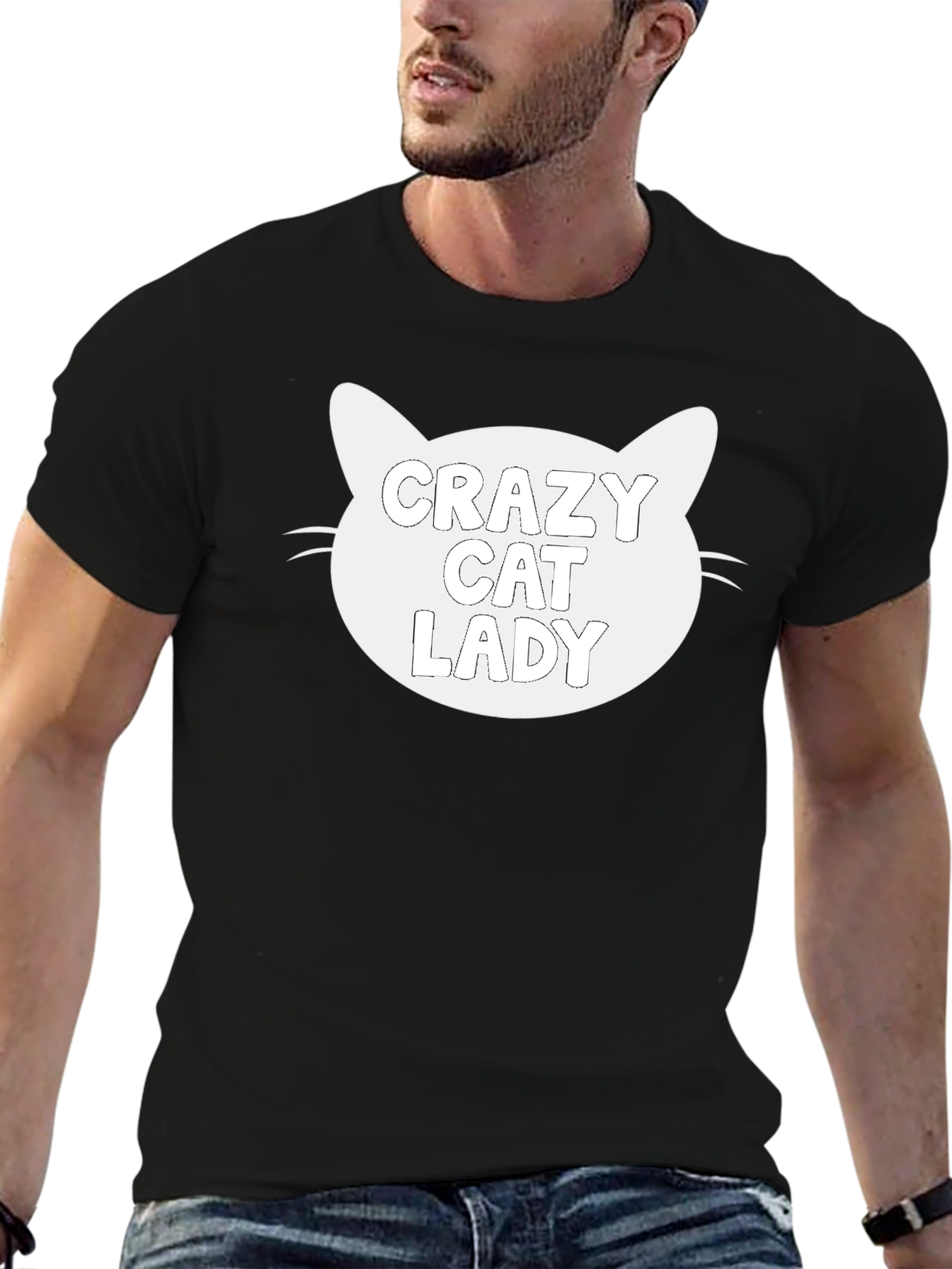 Crazy Cat Lady Black Graphic Tee - Unisex Fit