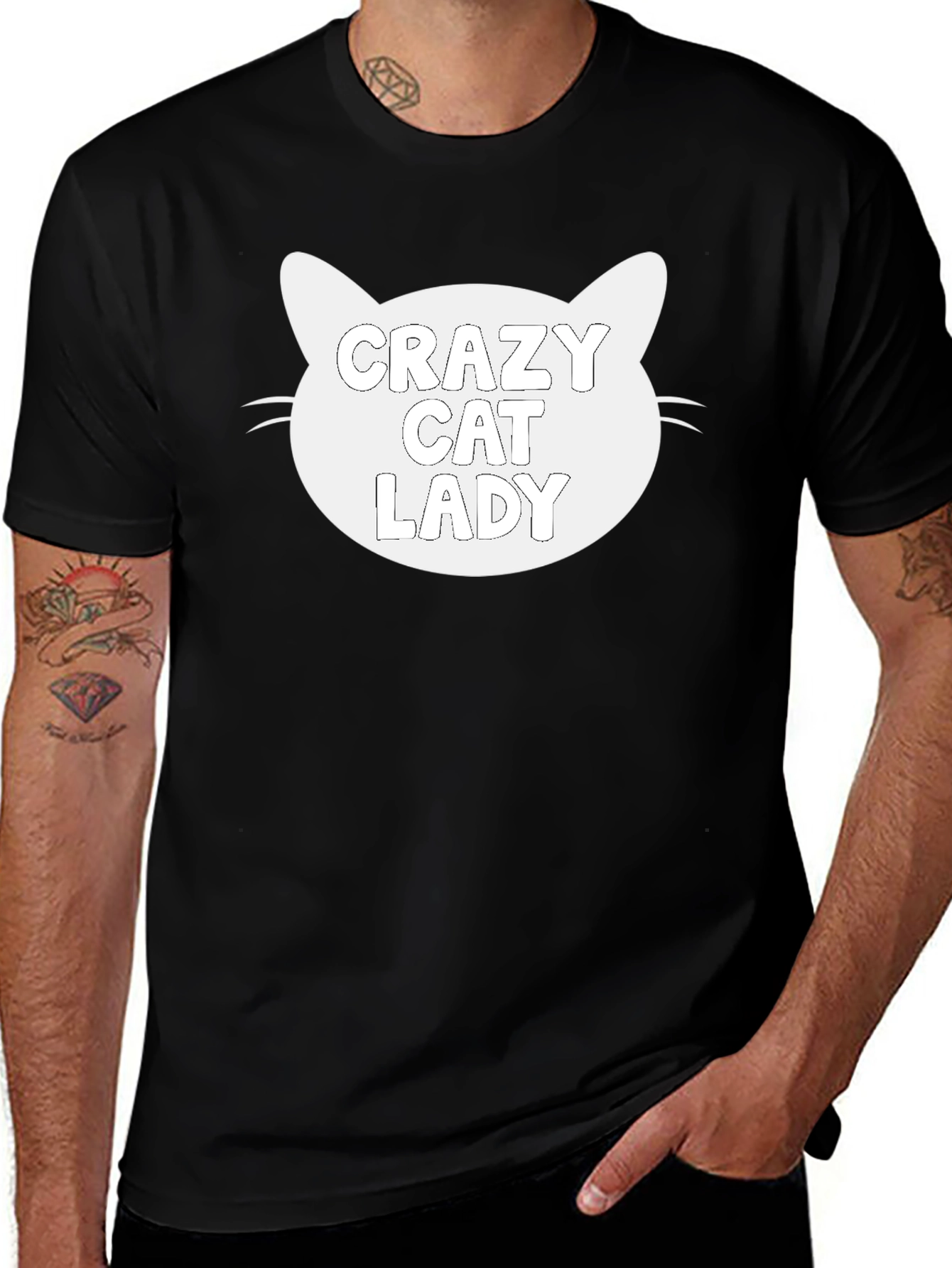 Crazy Cat Lady Black Graphic Tee - Unisex Fit
