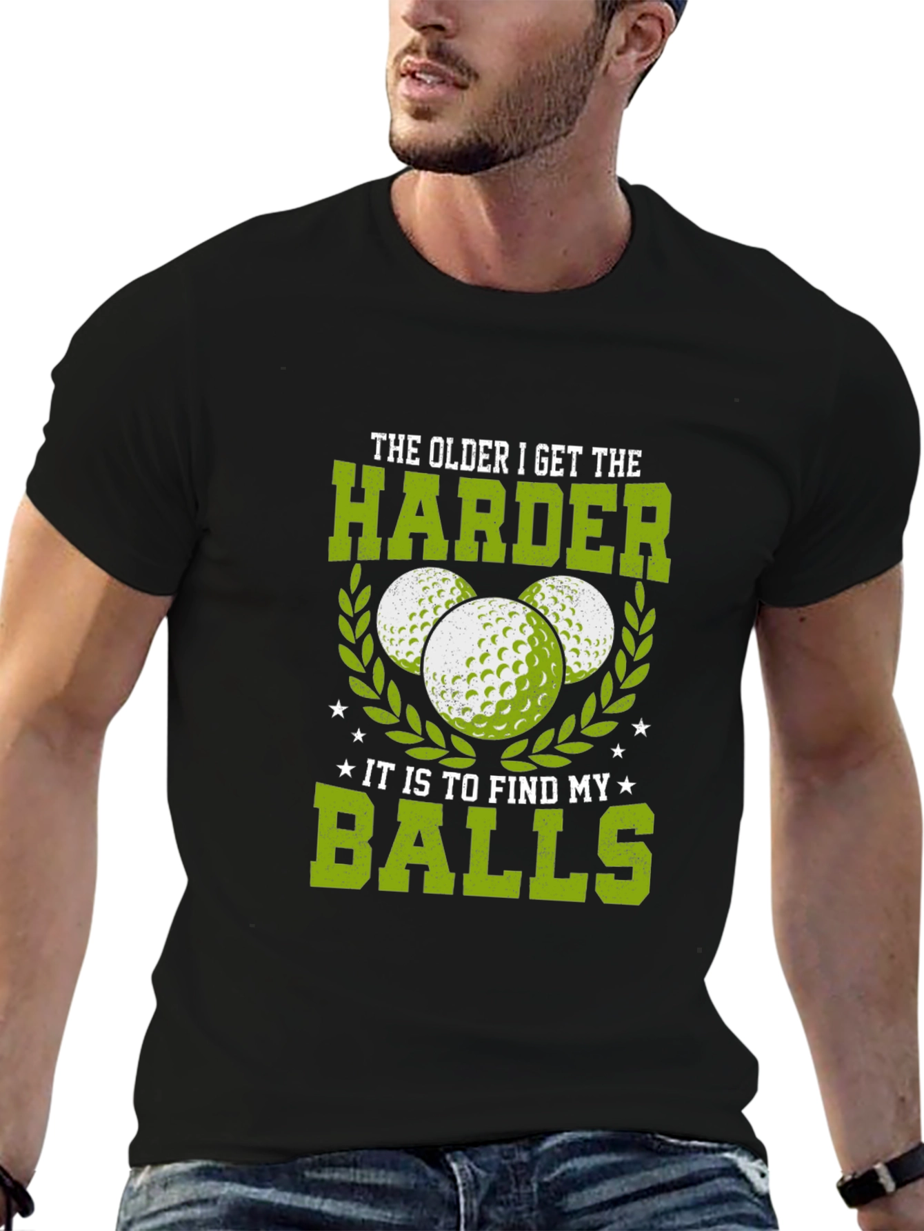 Funny Golf T-Shirt: Older Harder to Find Balls