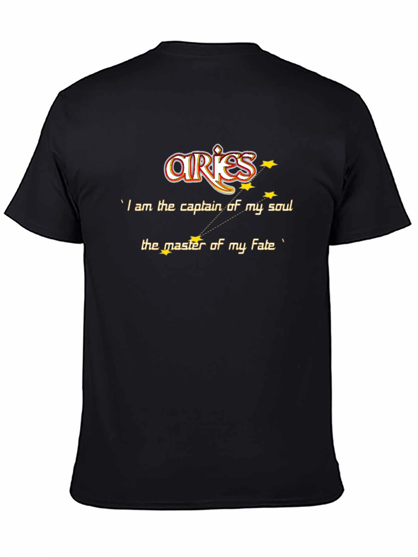 Aries Captain of My Soul Black T-Shirt