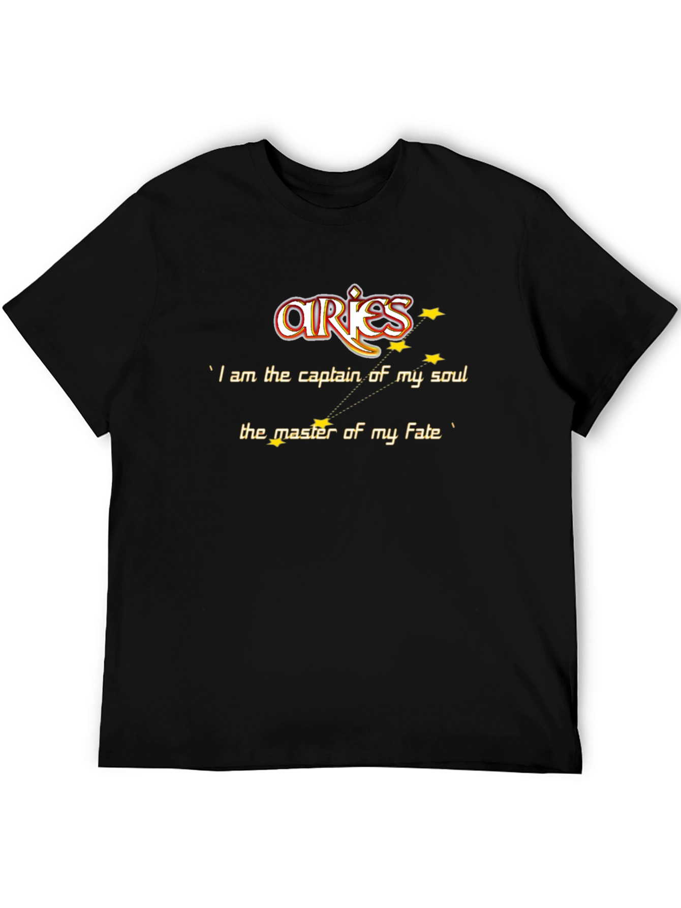 Aries Captain of My Soul Black T-Shirt