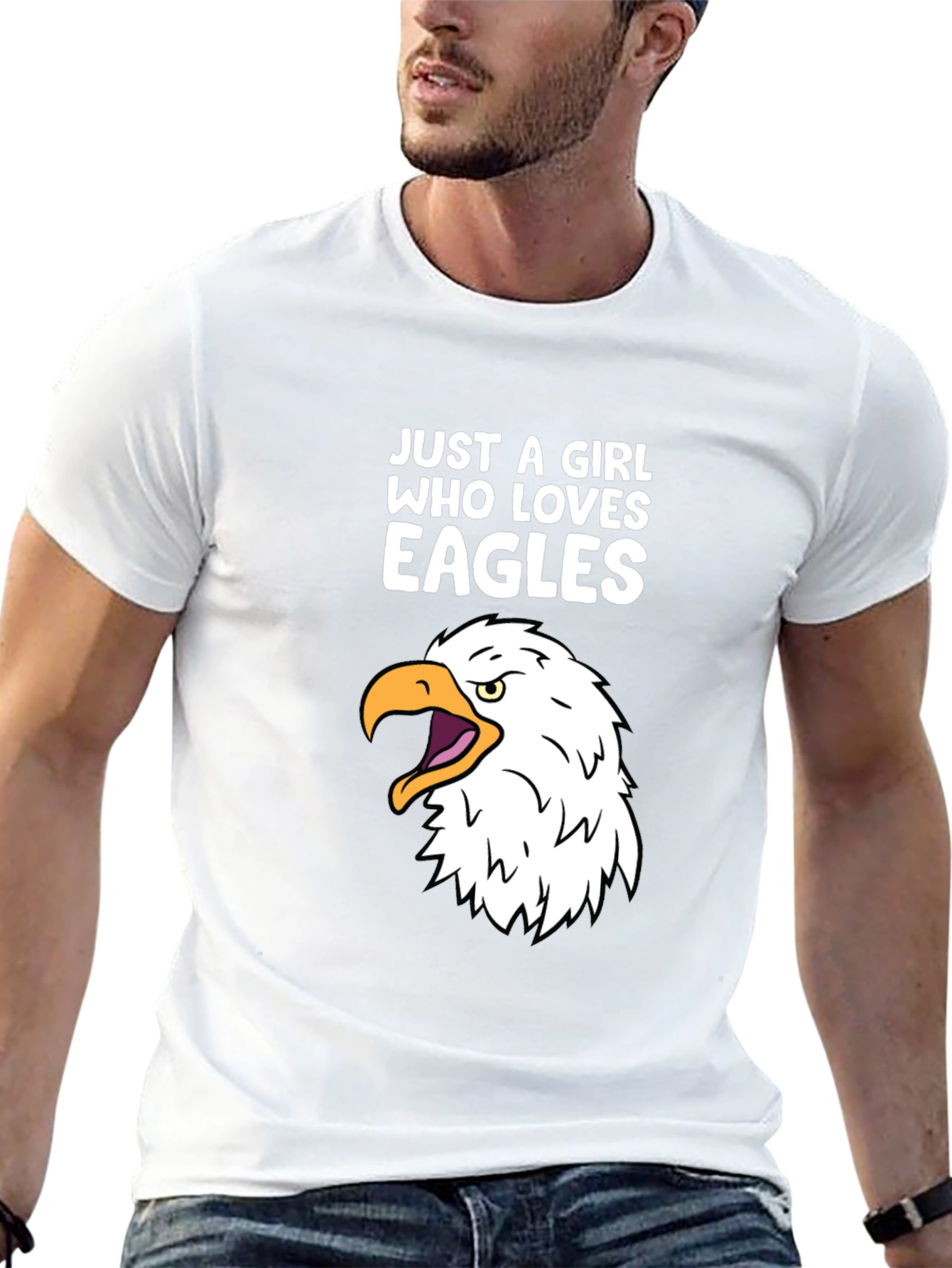 Just a Girl Who Loves Eagles T-Shirt