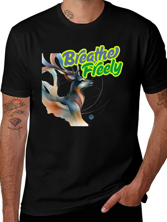 Breathe Freely Deer Graphic T-Shirt