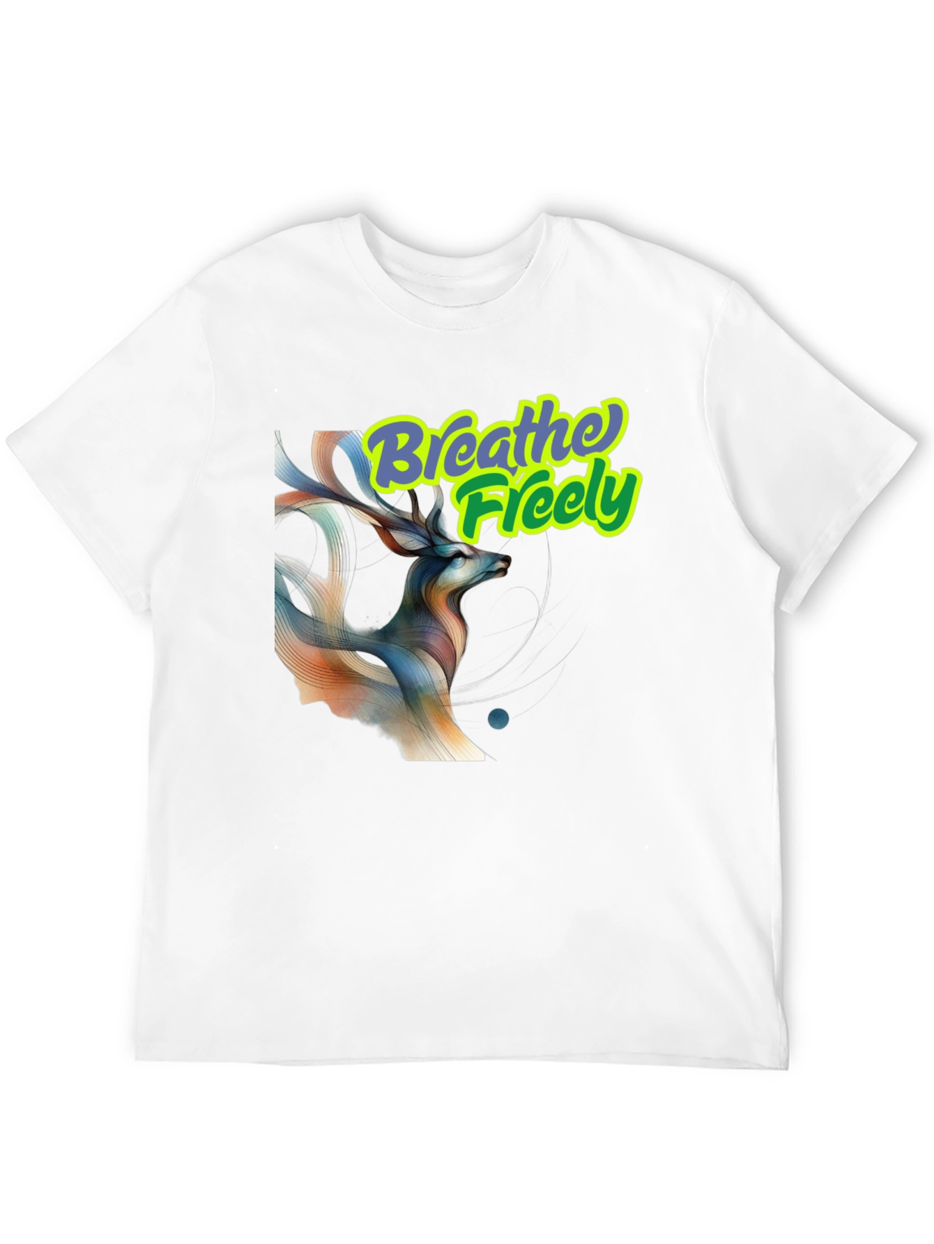 Breathe Freely Deer Graphic T-Shirt