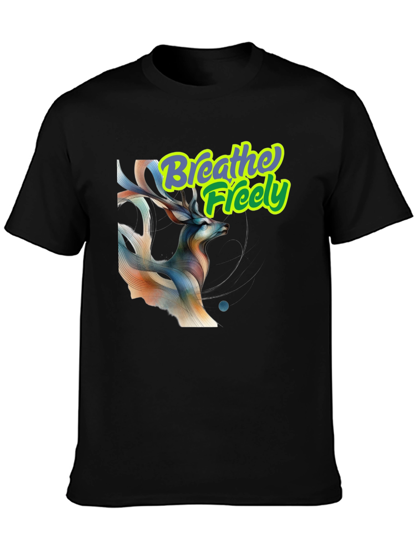 Breathe Freely Deer Graphic T-Shirt