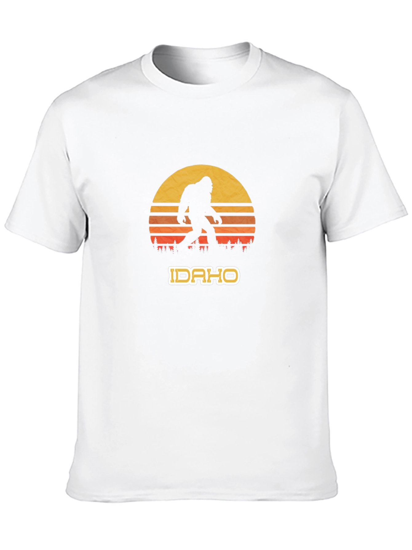 Idaho Bigfoot Sunset Graphic Tee - Black