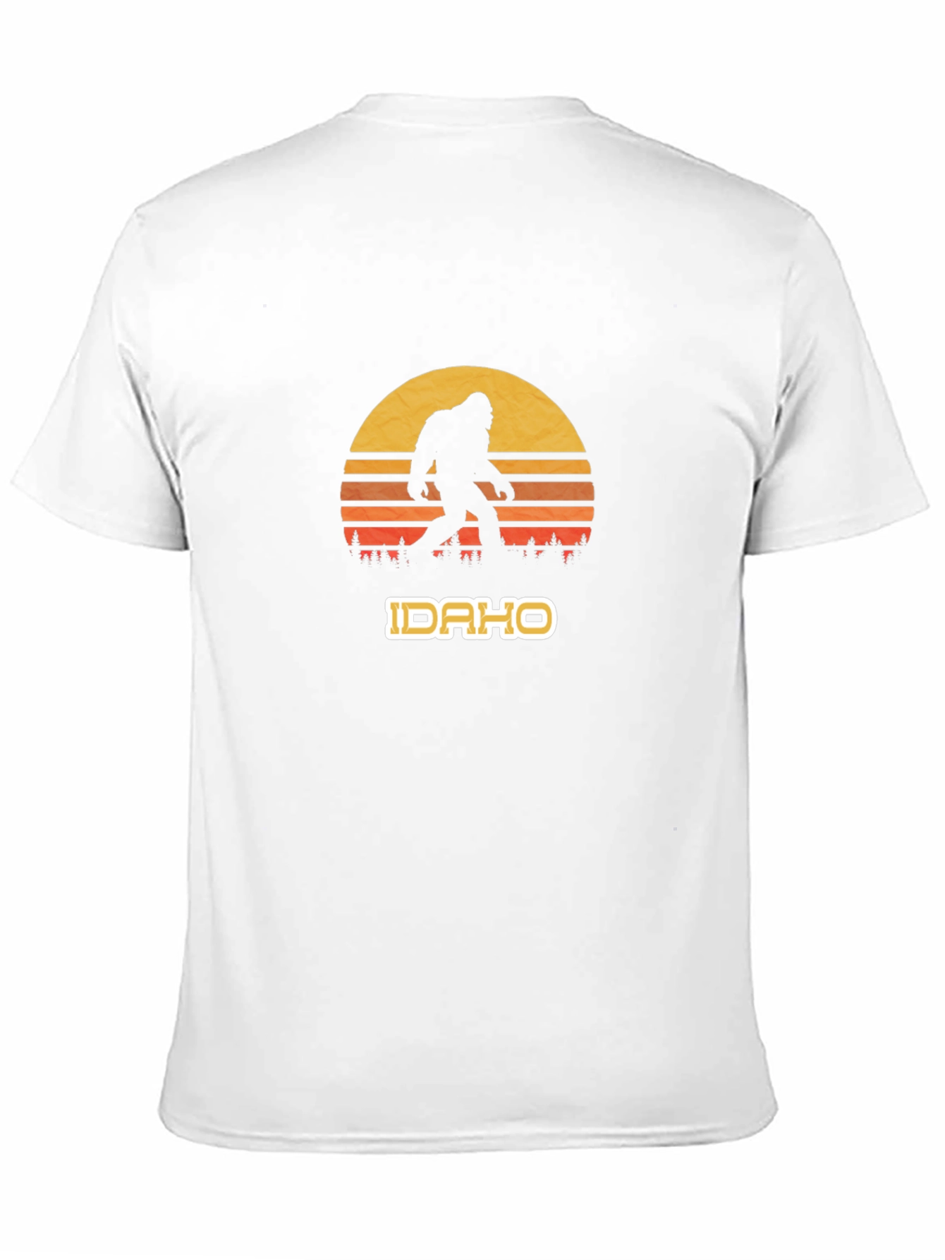 Idaho Bigfoot Sunset Graphic Tee - Black