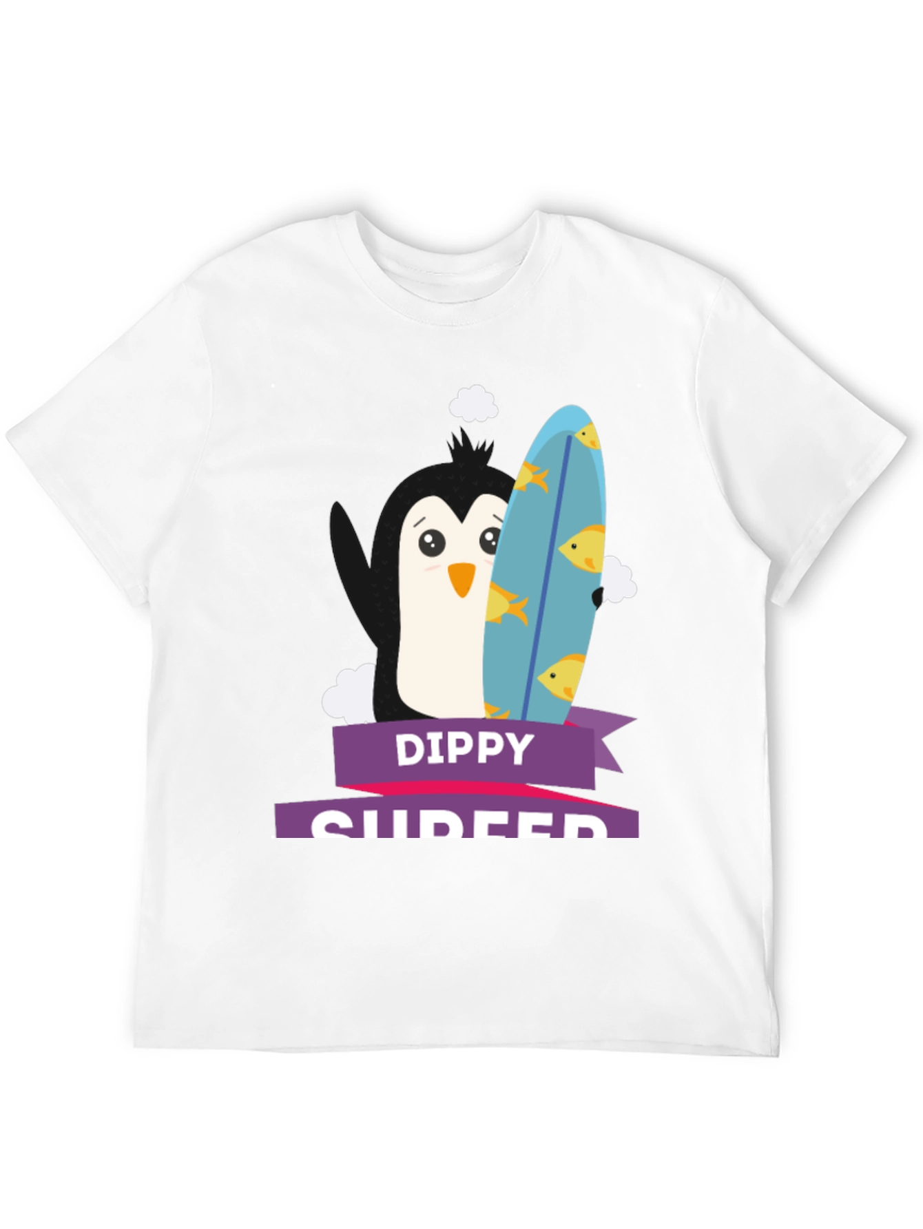 Dippy Surfer Penguin T-Shirt