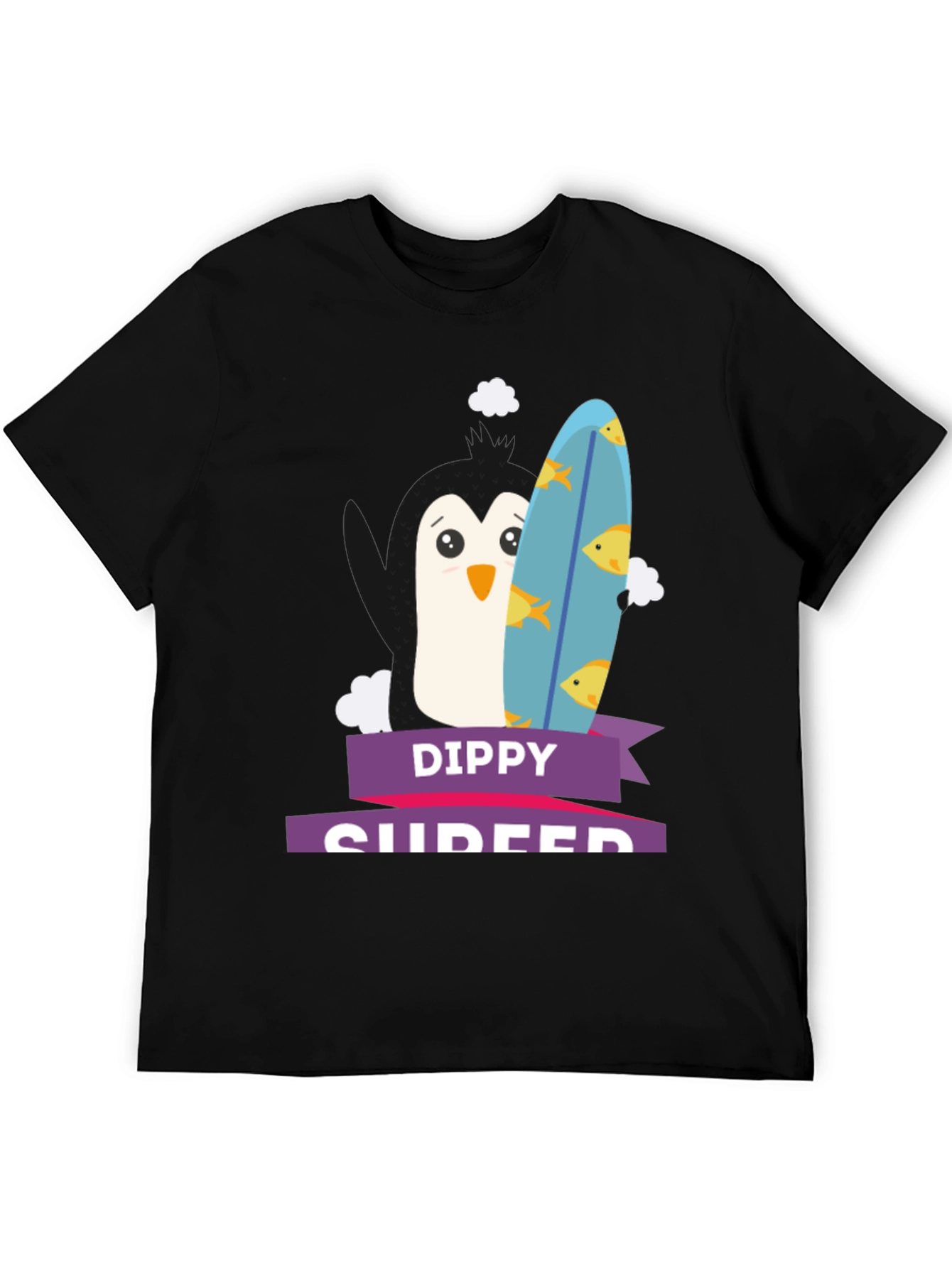 Dippy Surfer Penguin T-Shirt