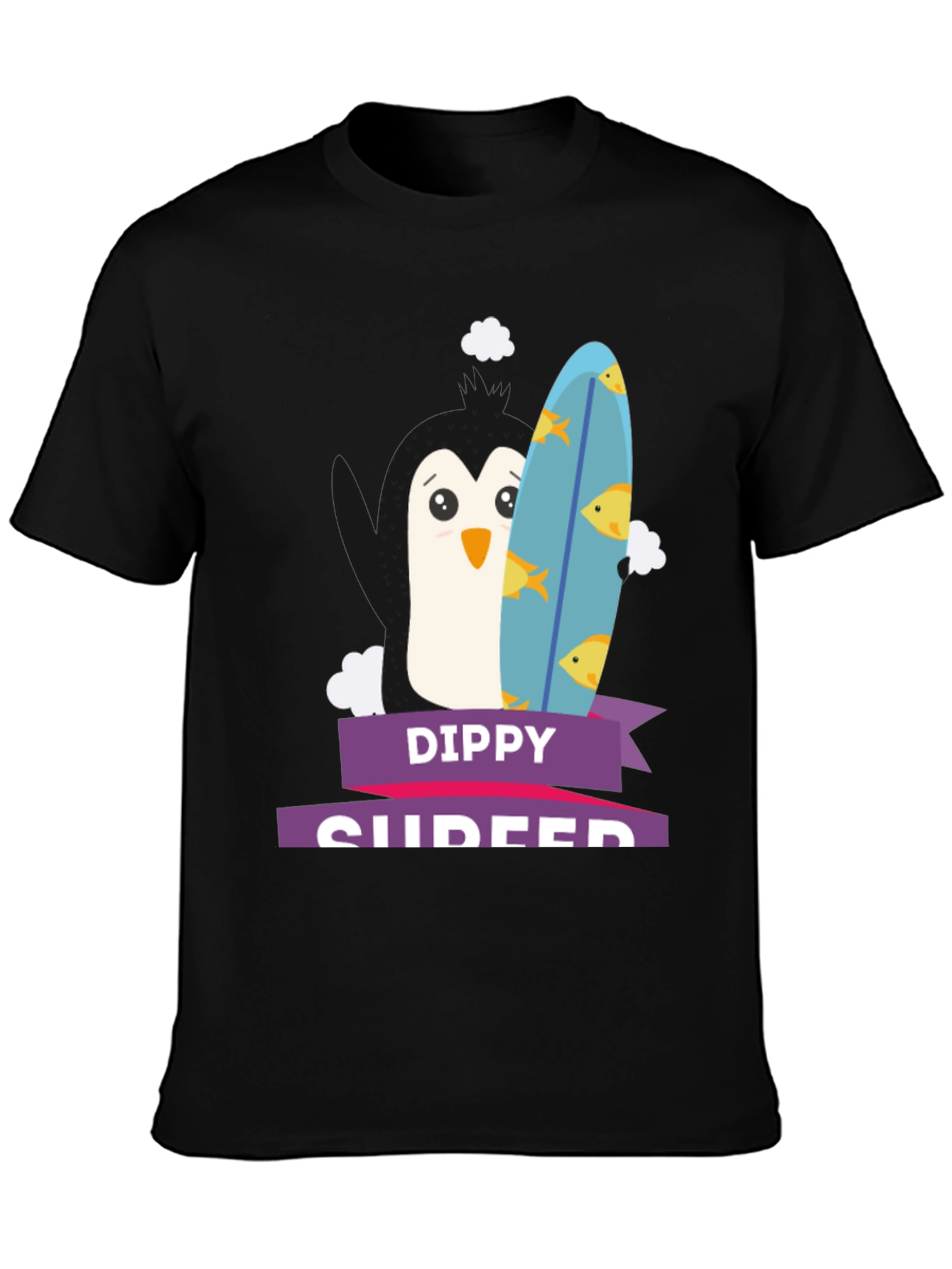 Dippy Surfer Penguin T-Shirt