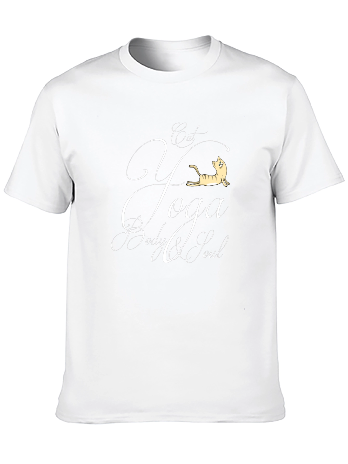 Cat Yoga Body & Soul Graphic T-Shirt