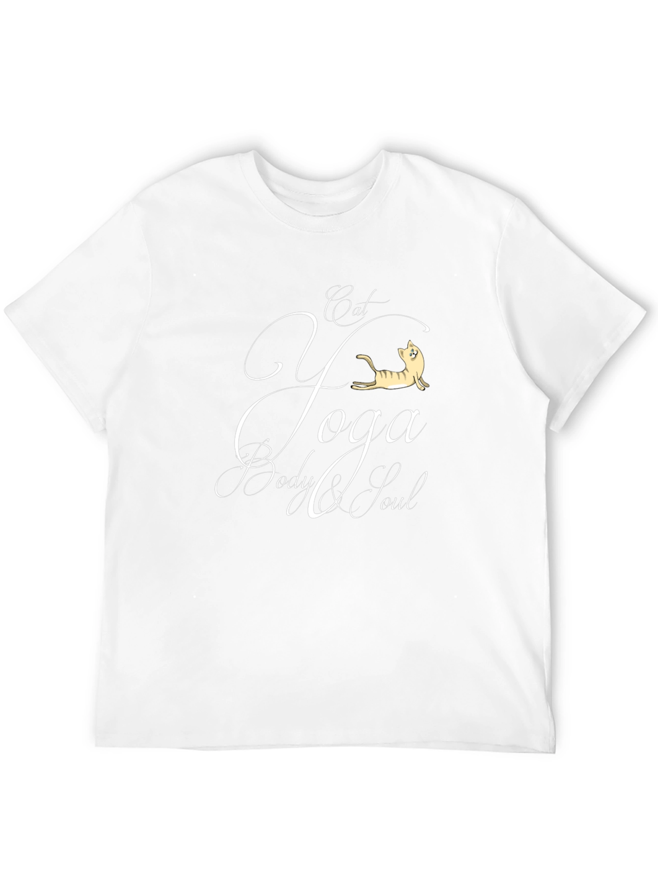 Cat Yoga Body & Soul Graphic T-Shirt