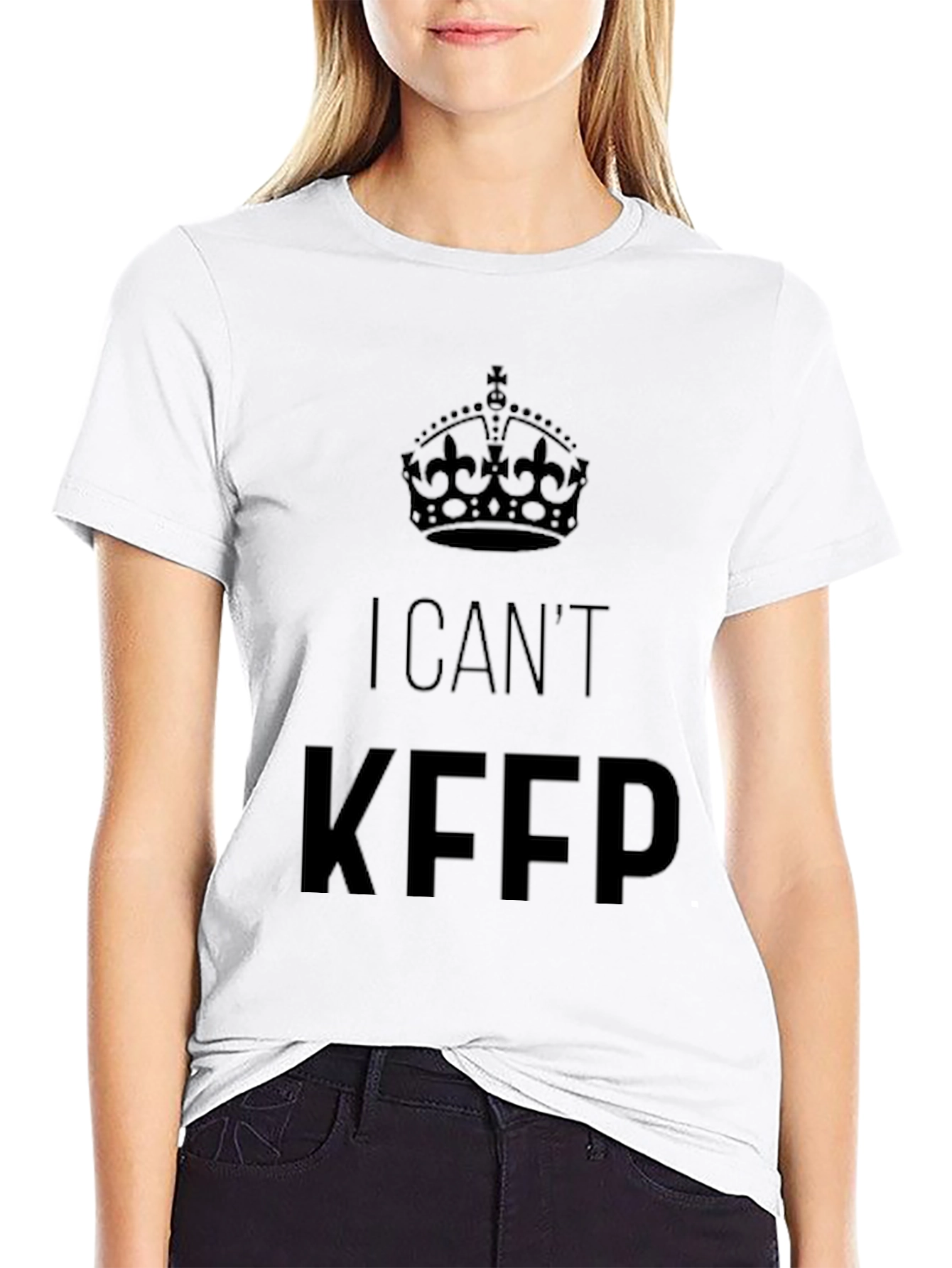 I Cant Keep Calm Crown Graphic Tee - Black