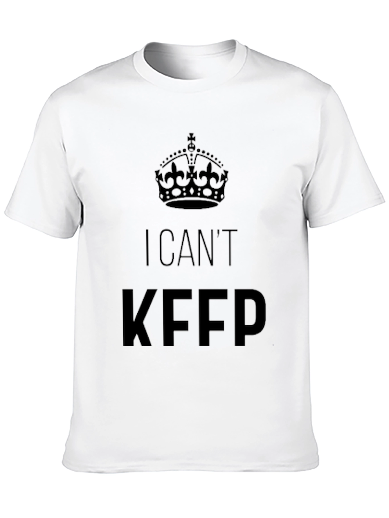 I Cant Keep Calm Crown Graphic Tee - Black