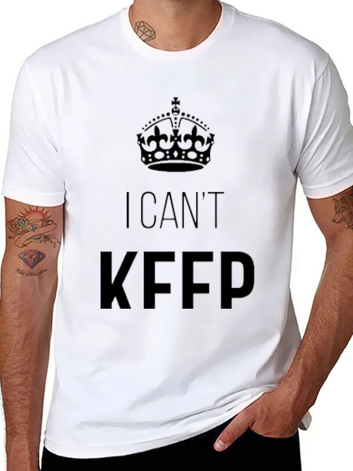 I Cant Keep Calm Crown Graphic Tee - Black