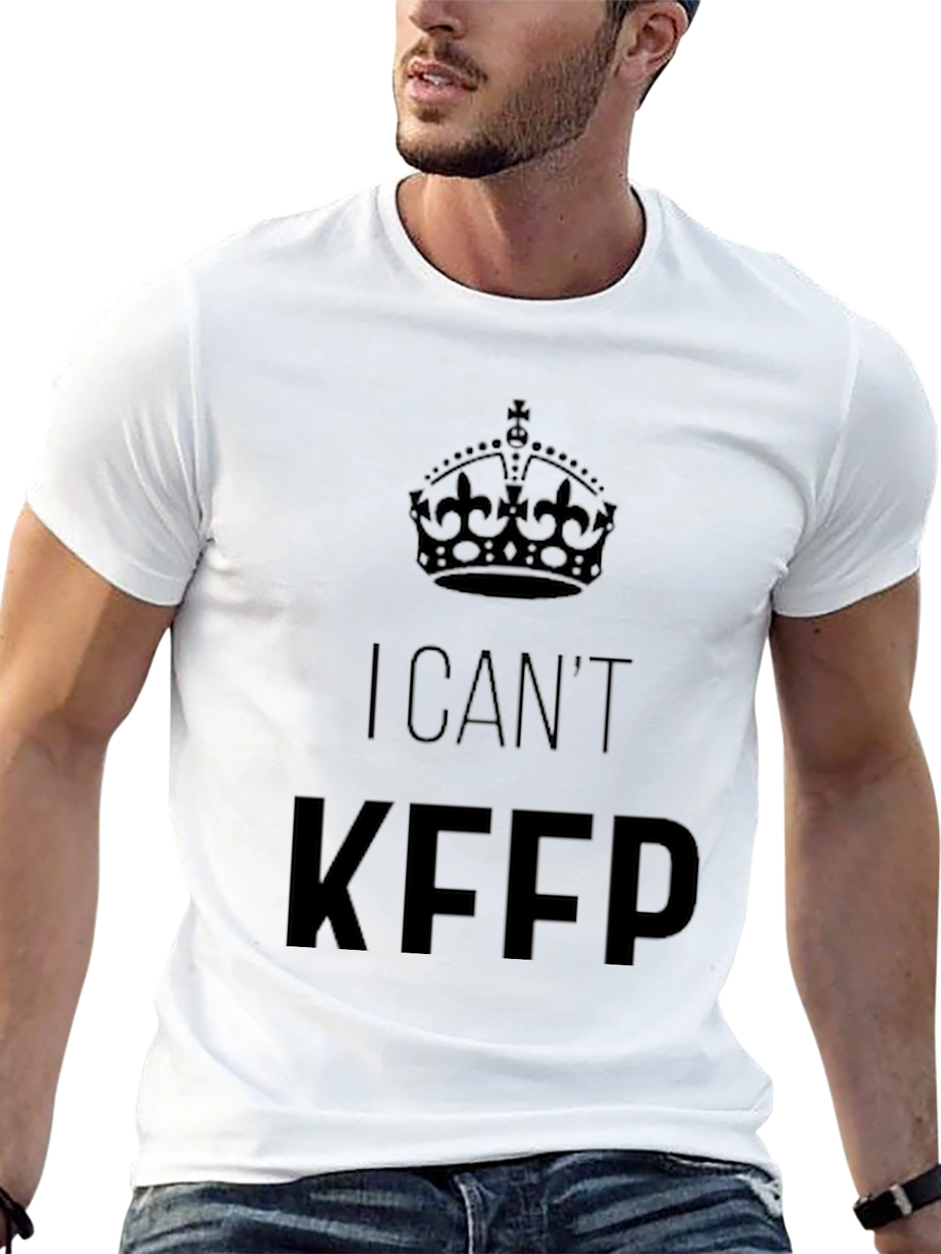 I Cant Keep Calm Crown Graphic Tee - Black