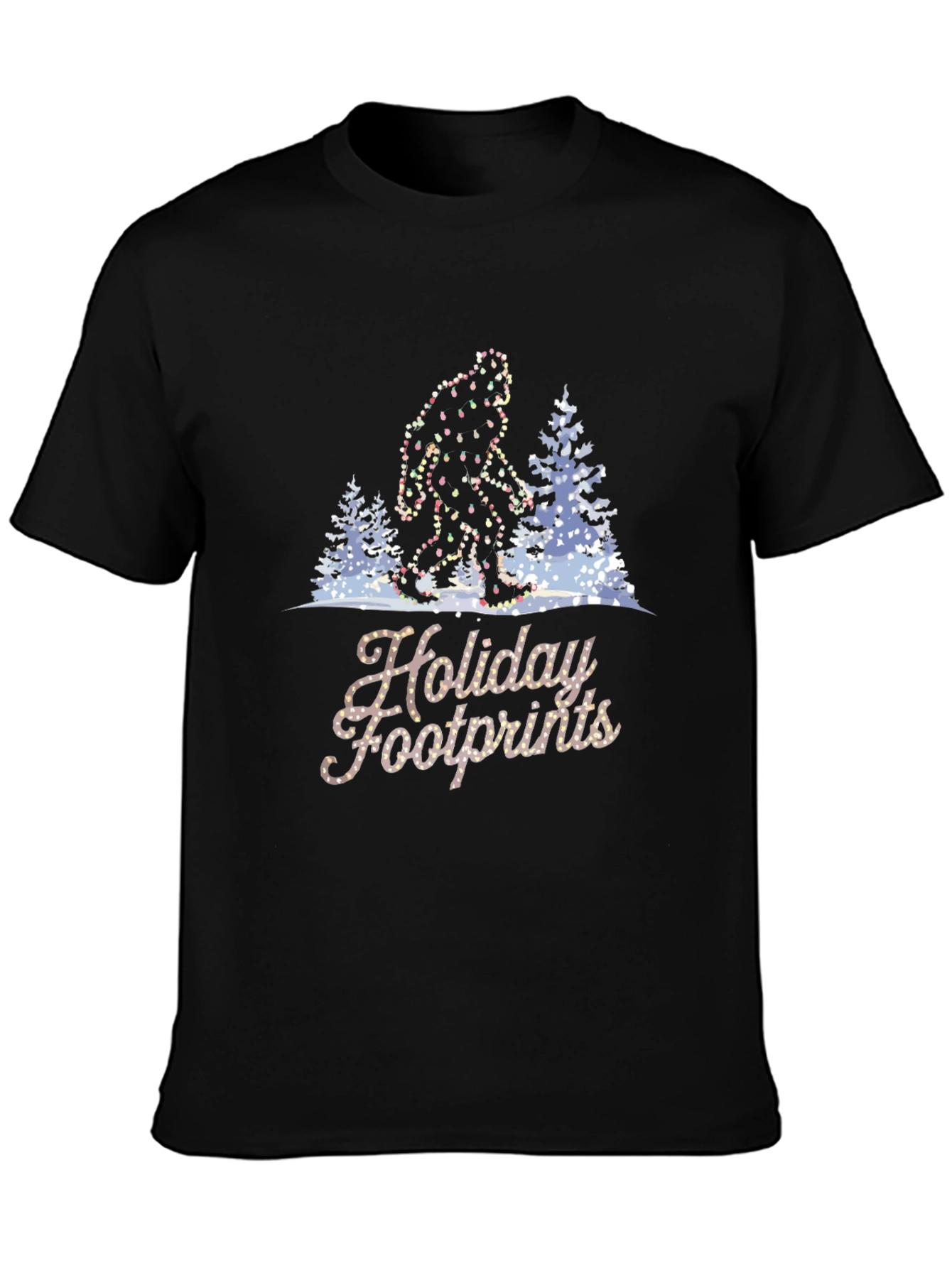 Holiday Footprints Bigfoot T-Shirt