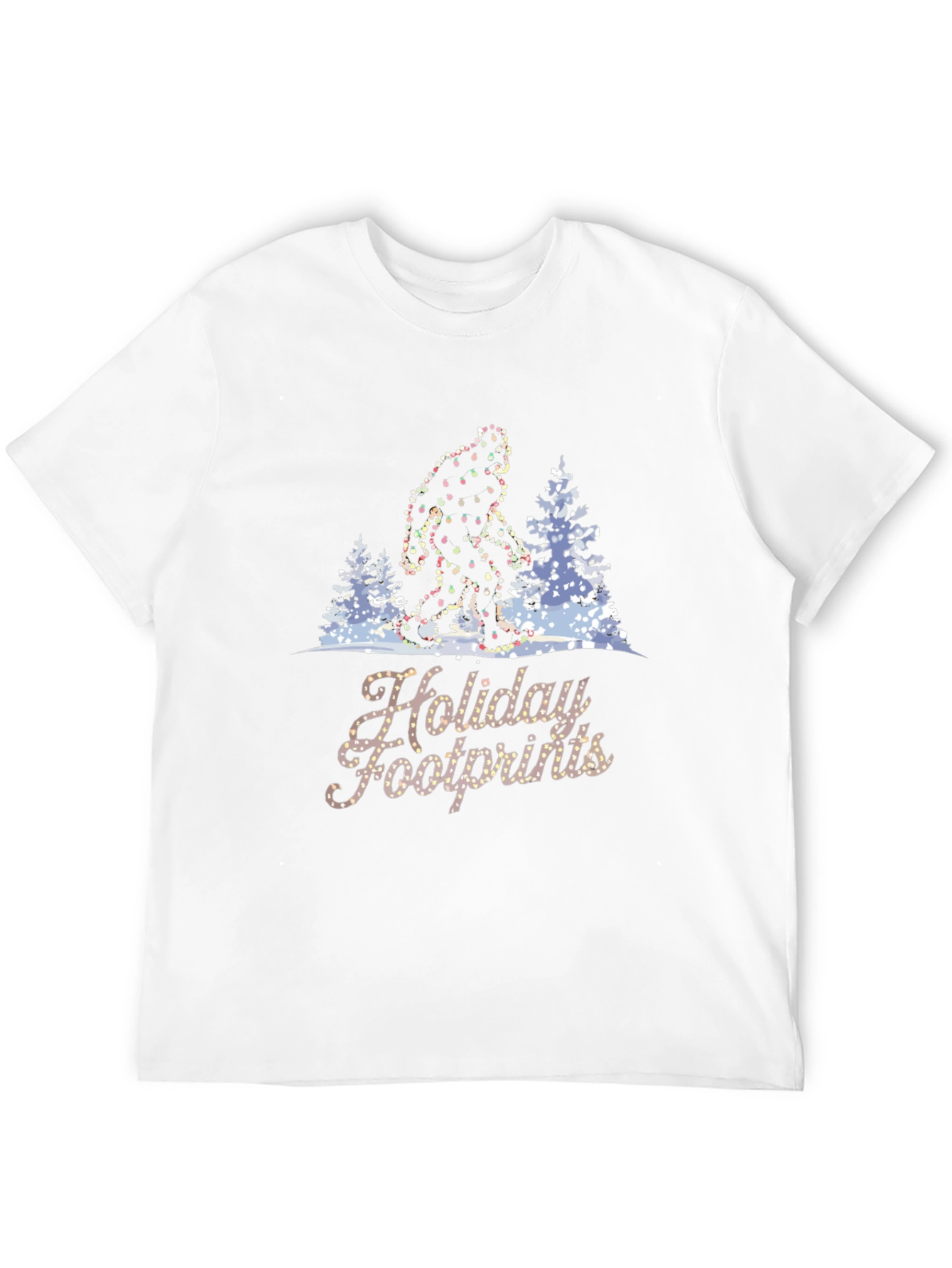 Holiday Footprints Bigfoot T-Shirt