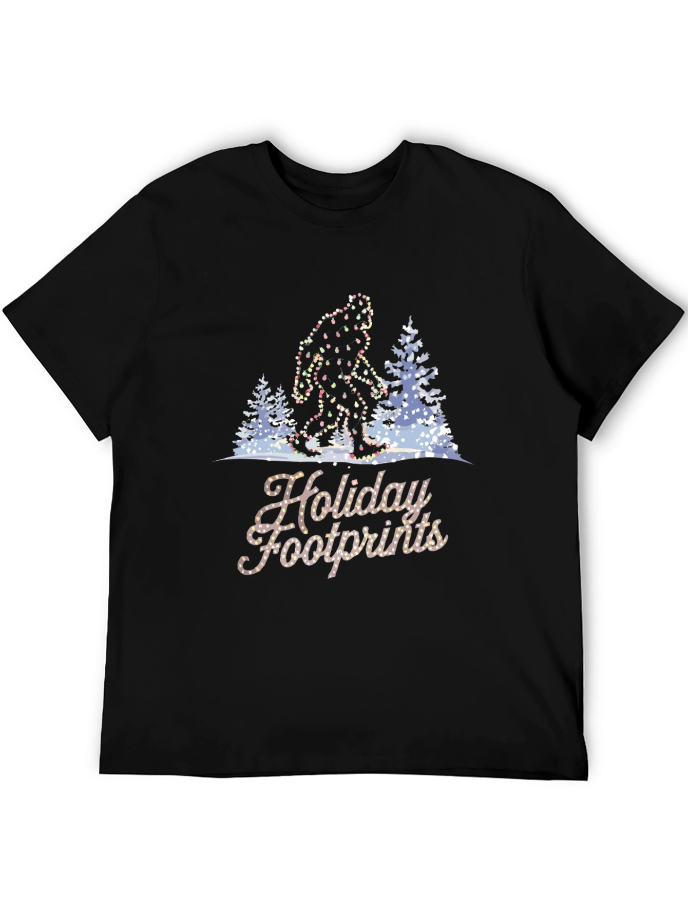 Holiday Footprints Bigfoot T-Shirt