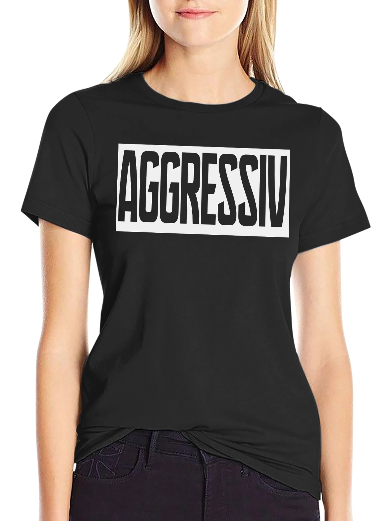 Aggressiv Graphic Tee - Bold Statement T-Shirt