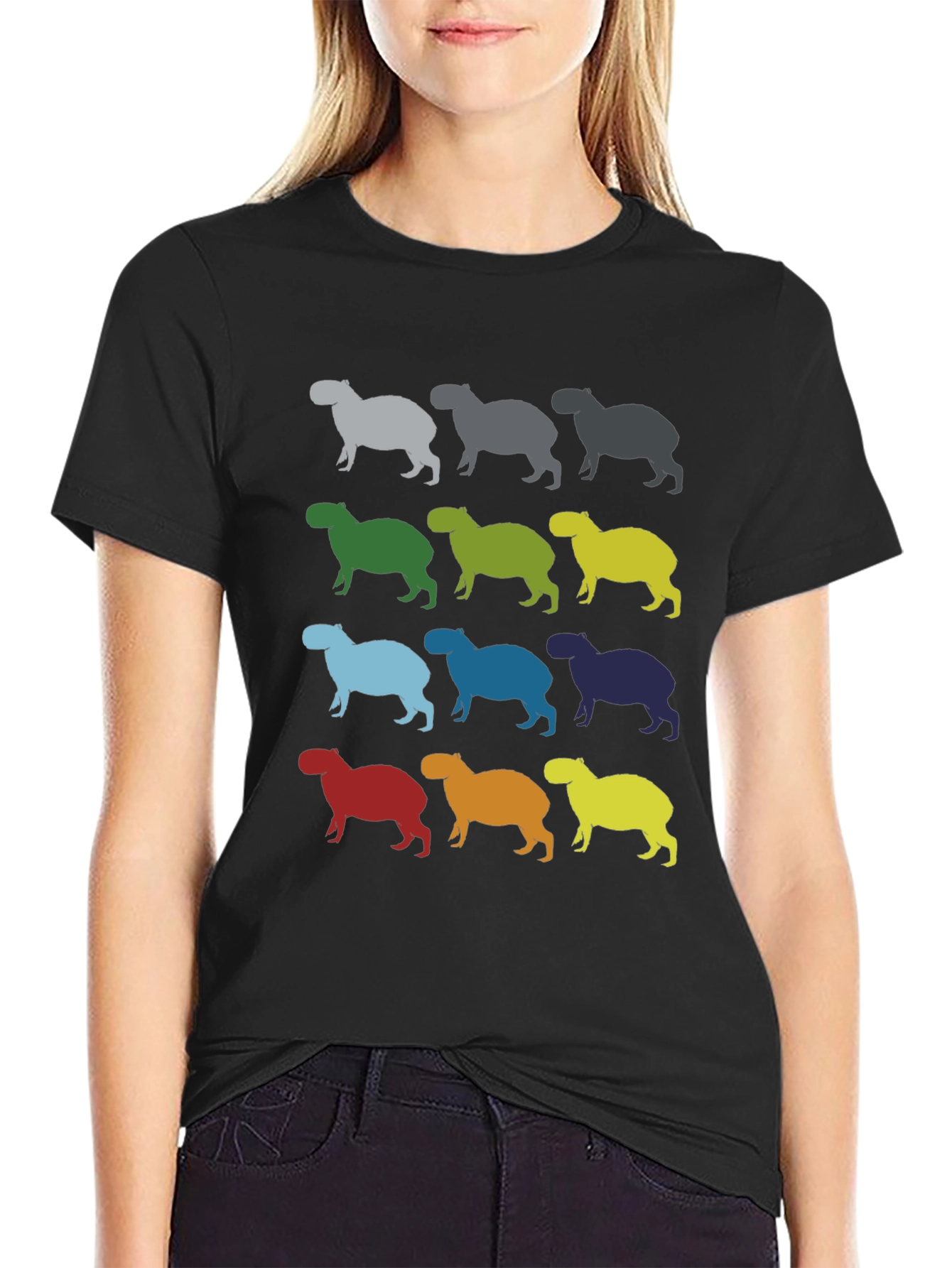 Capybara Pattern T-Shirt