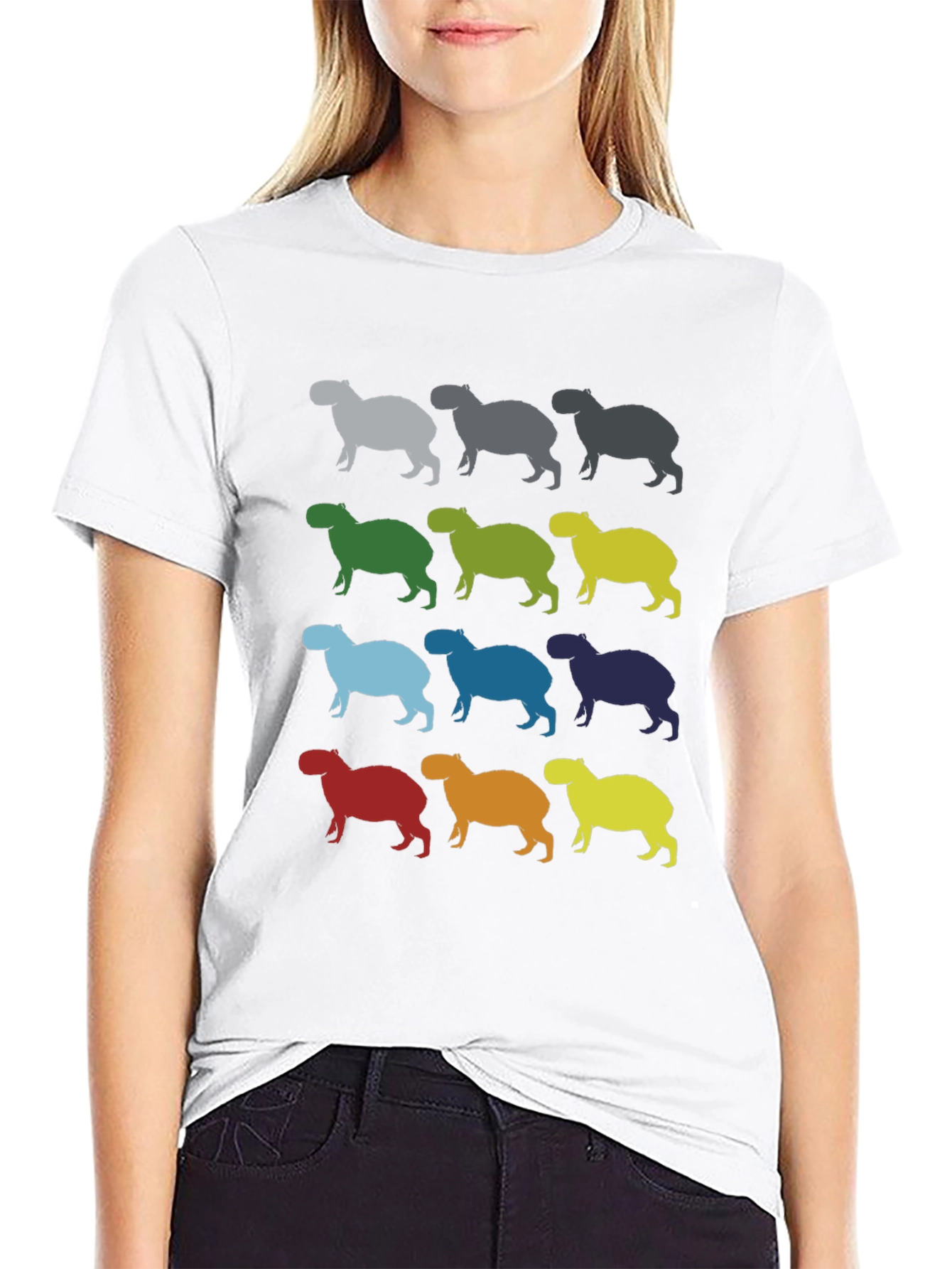 Capybara Pattern T-Shirt