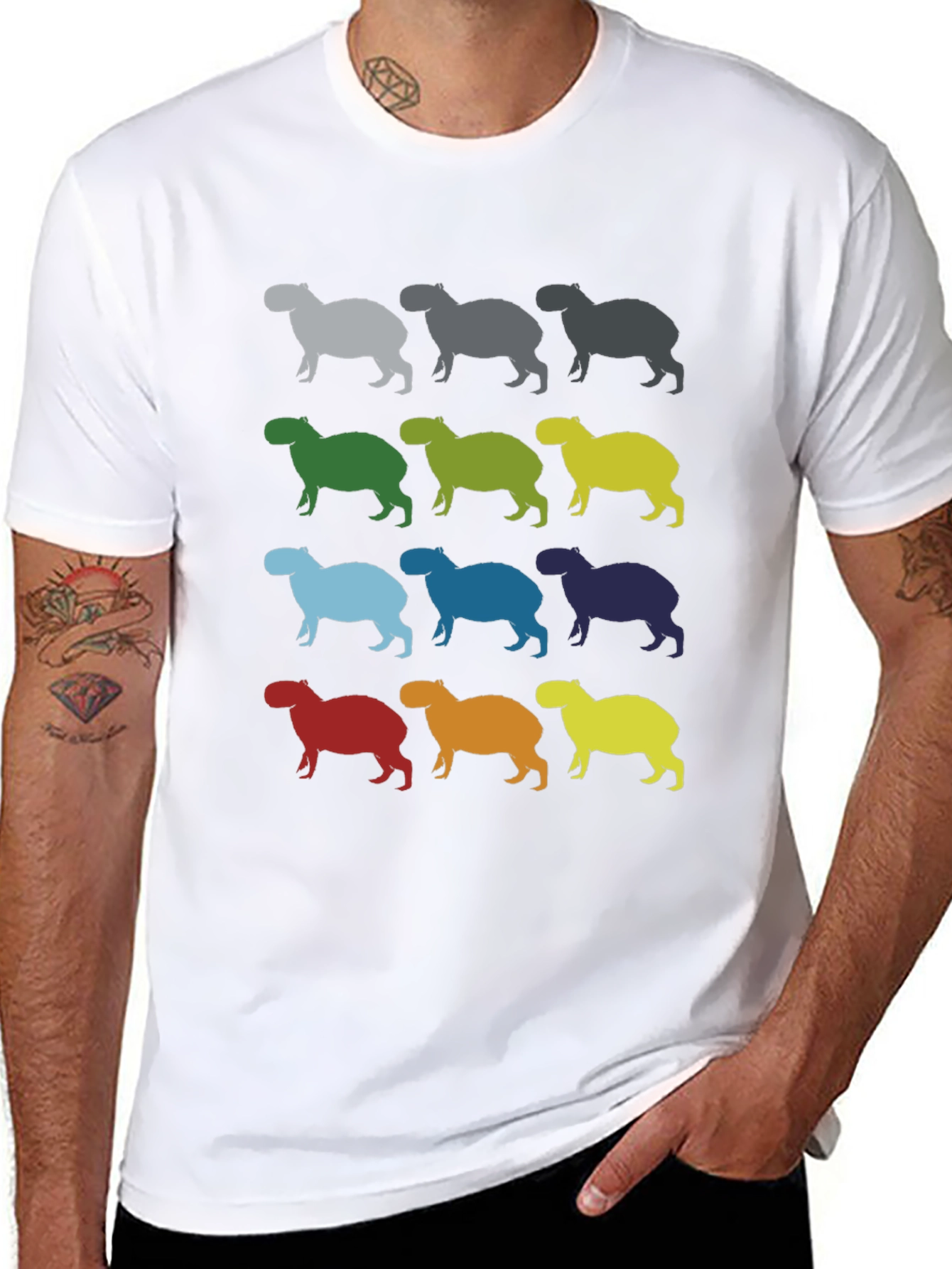Capybara Pattern T-Shirt