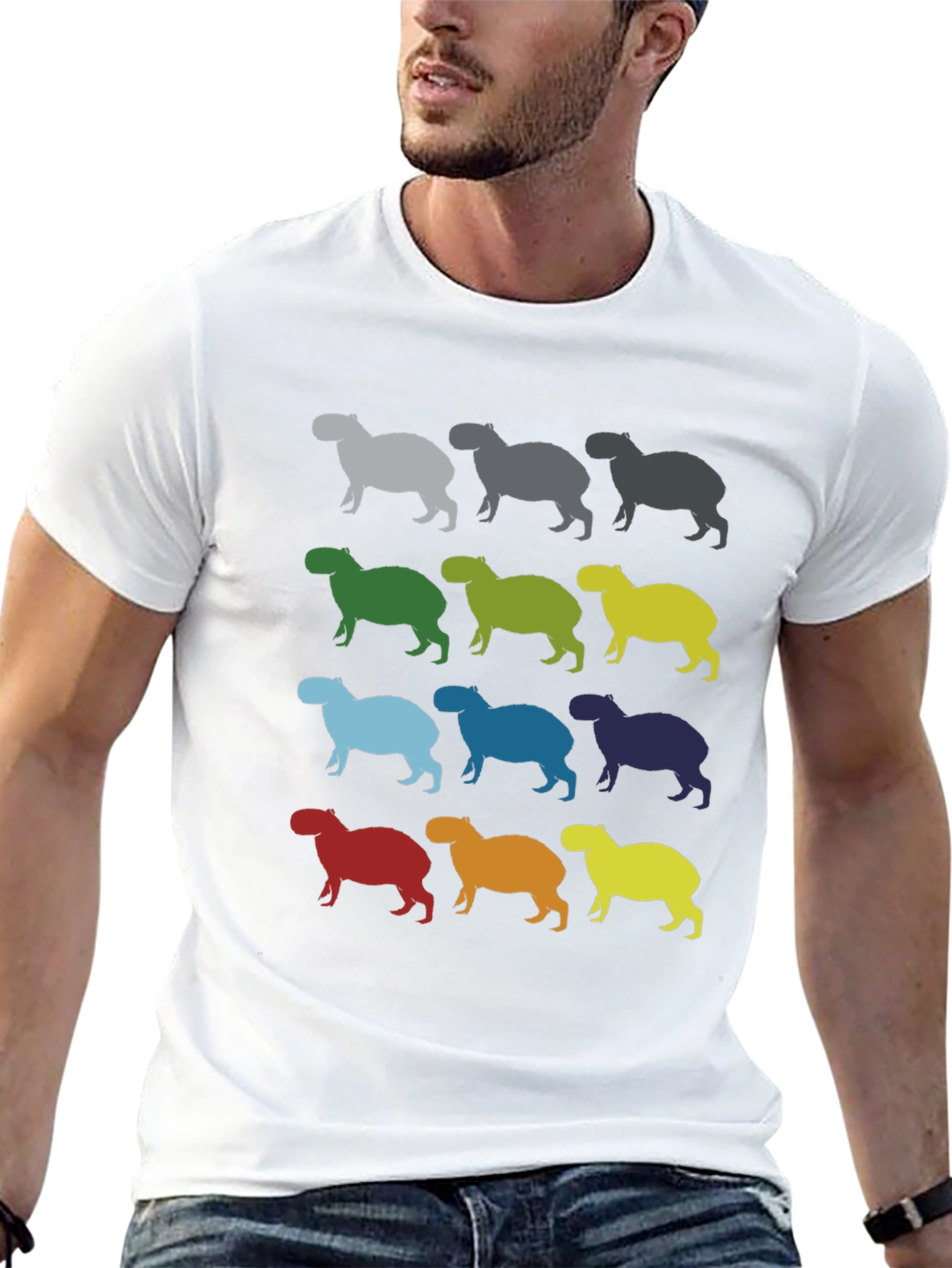 Capybara Pattern T-Shirt