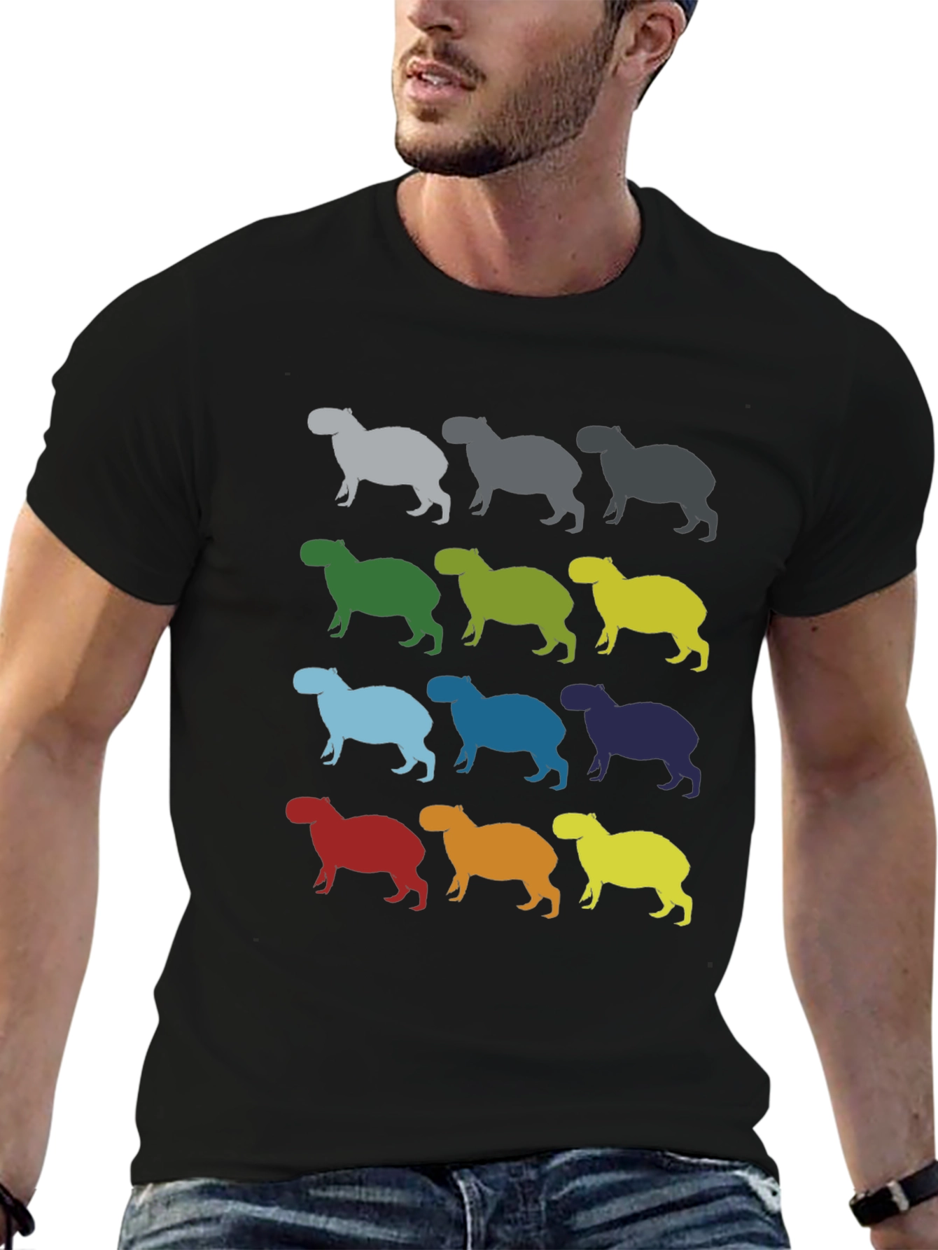 Capybara Pattern T-Shirt