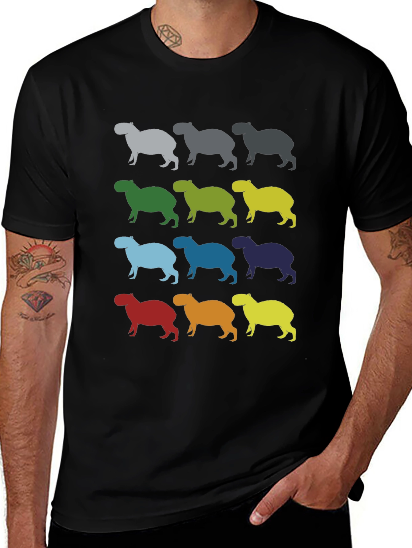 Capybara Pattern T-Shirt