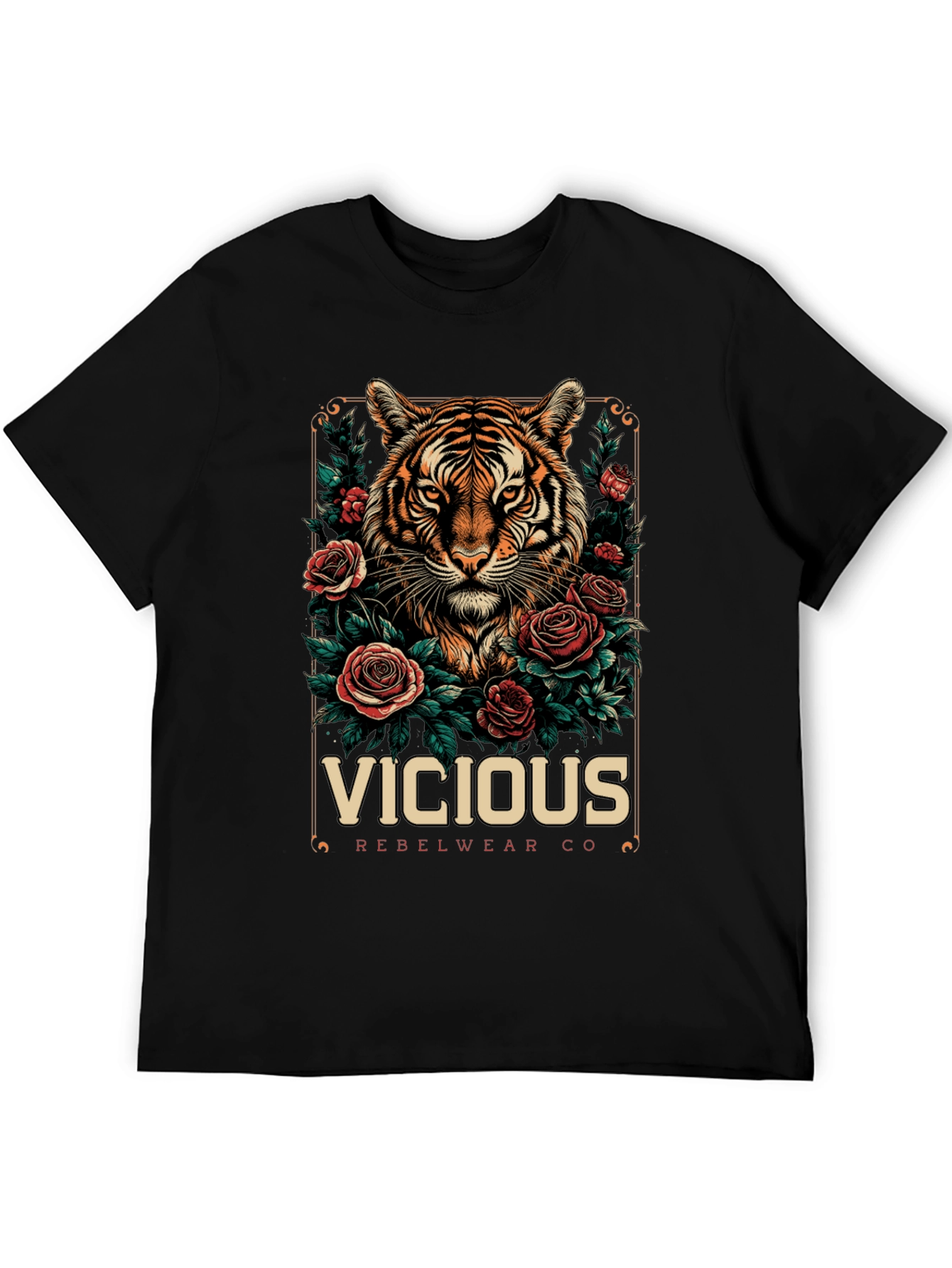 Vicious Rebelwear Tiger Graphic T-Shirt