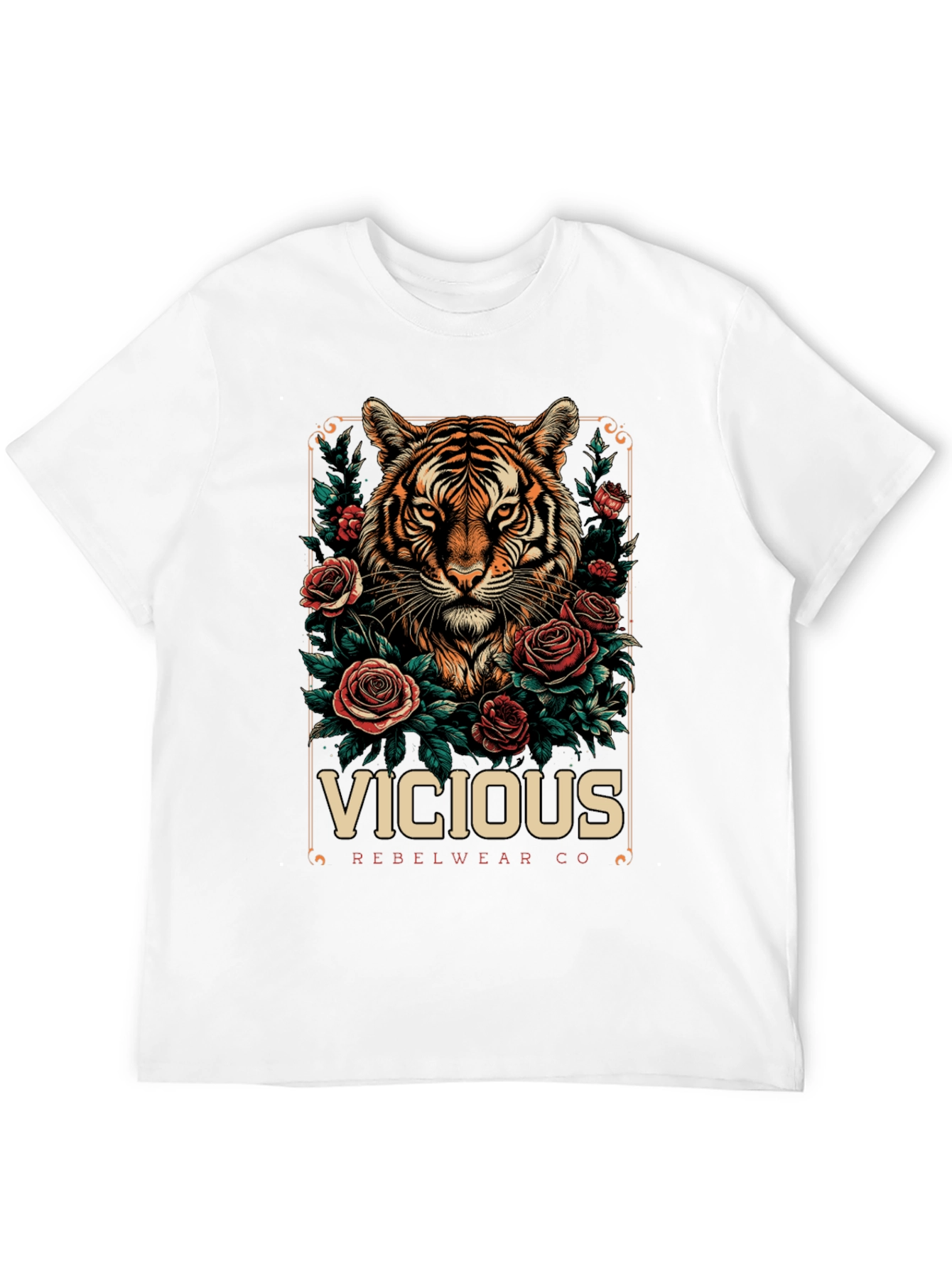 Vicious Rebelwear Tiger Graphic T-Shirt