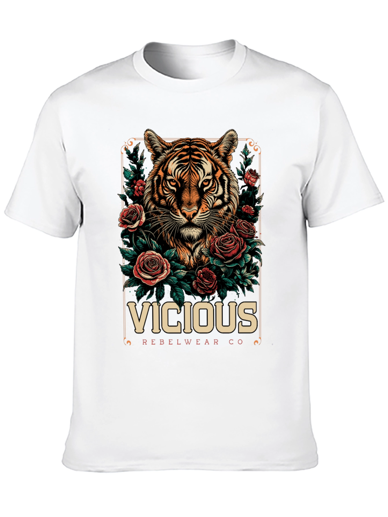 Vicious Rebelwear Tiger Graphic T-Shirt