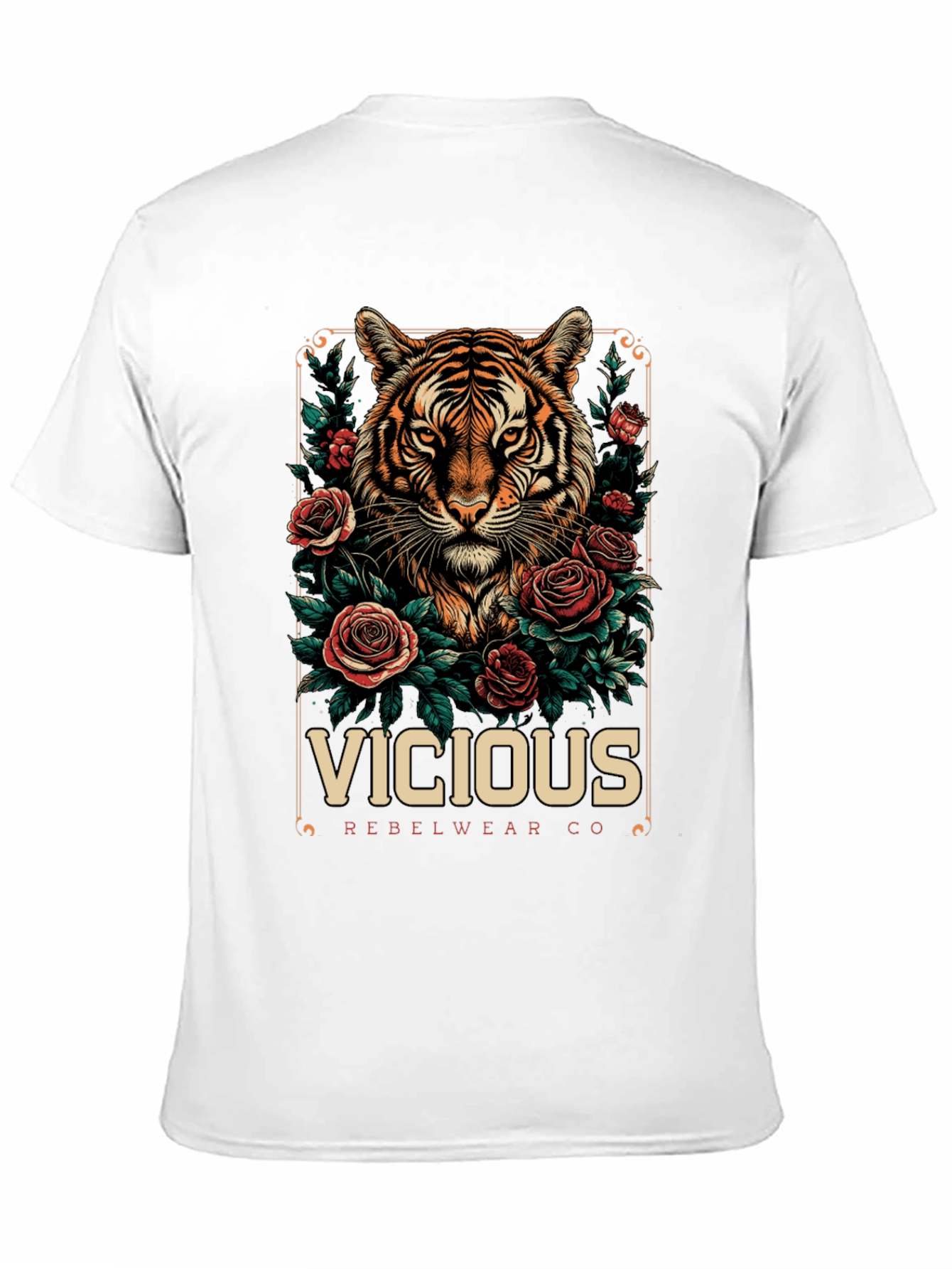 Vicious Rebelwear Tiger Graphic T-Shirt