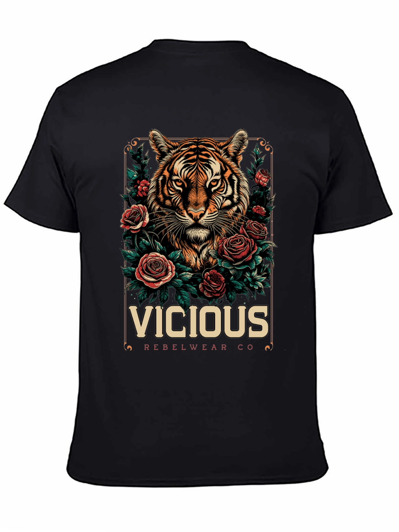 Vicious Rebelwear Tiger Graphic T-Shirt