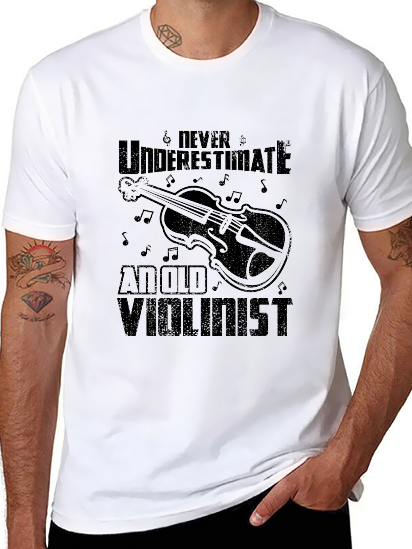 Never Underestimate an Old Violinist T-Shirt