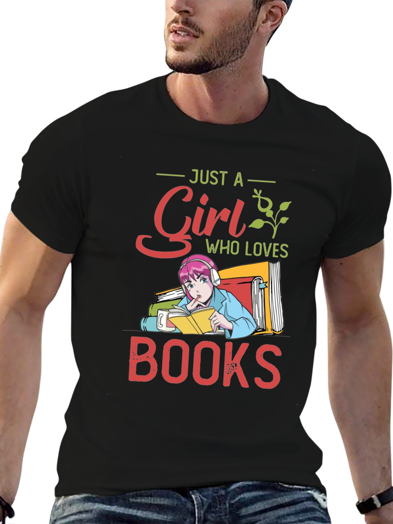 Just A Girl Who Loves Books T-Shirt