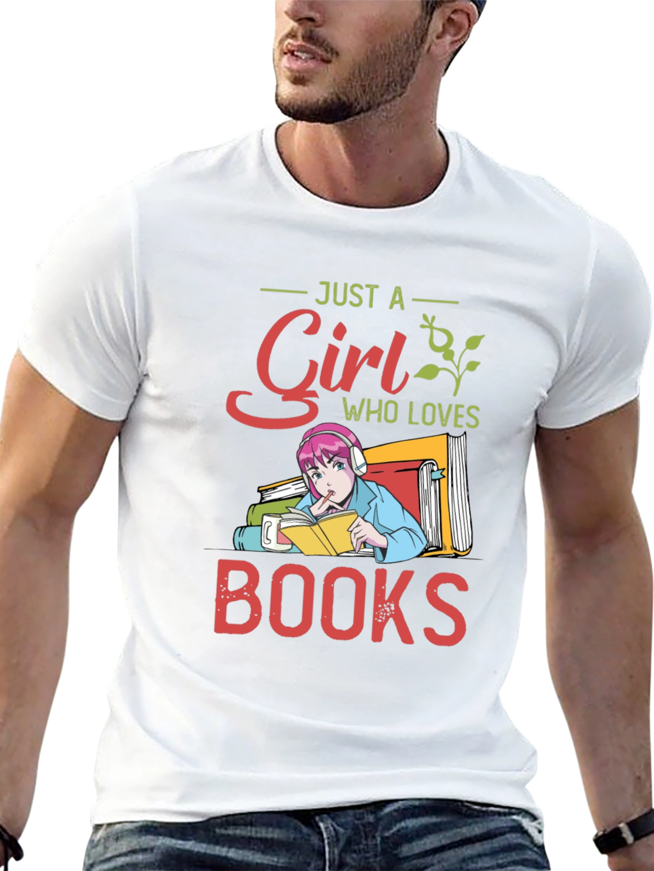 Just A Girl Who Loves Books T-Shirt