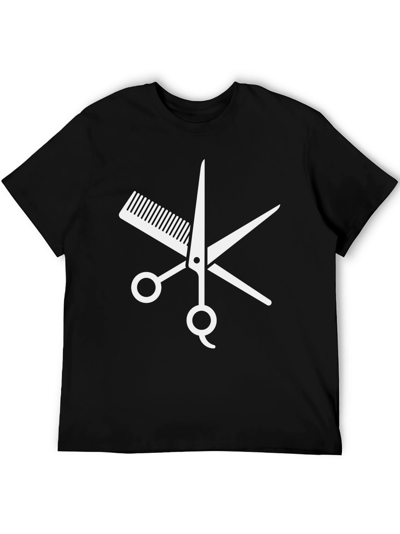 Barbers Tee: Scissors & Comb Graphic T-Shirt