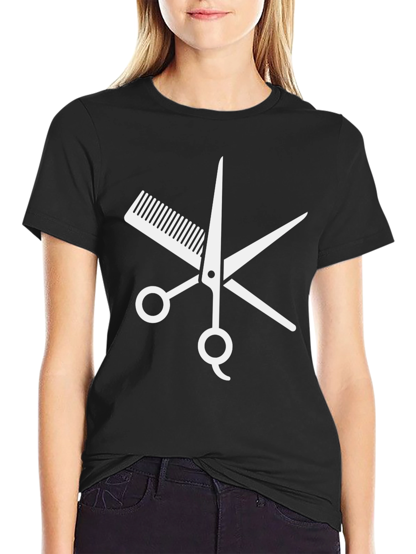 Barbers Tee: Scissors & Comb Graphic T-Shirt