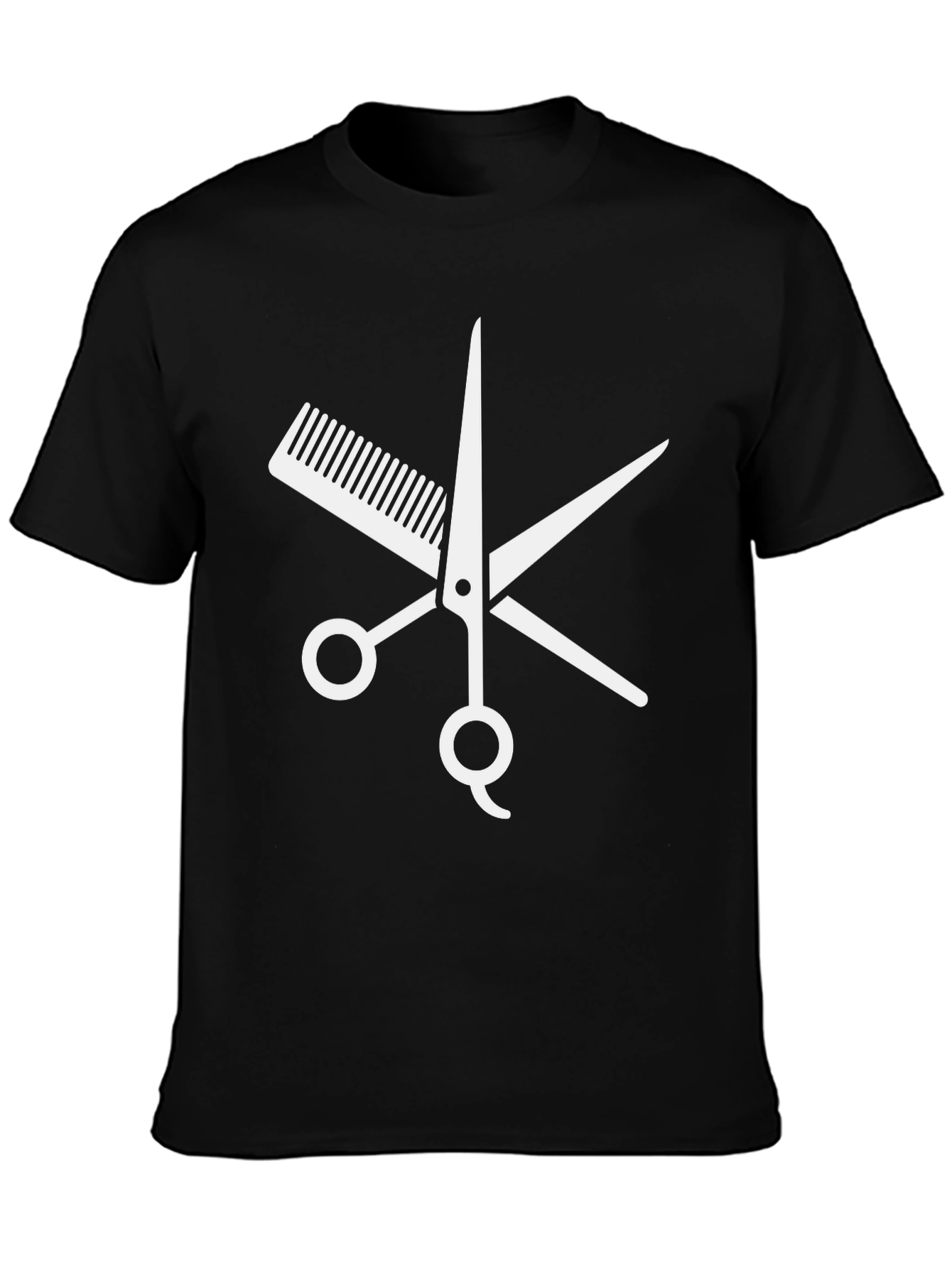 Barbers Tee: Scissors & Comb Graphic T-Shirt