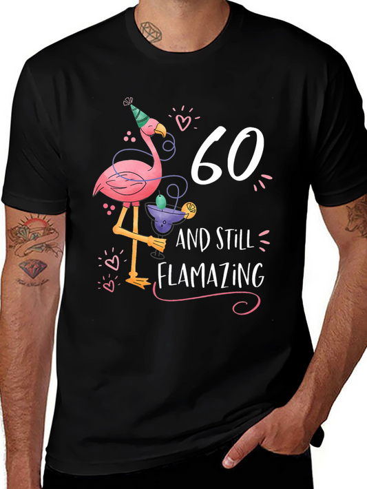 60th Birthday Flamingo T-Shirt - Flamazing Gift Idea