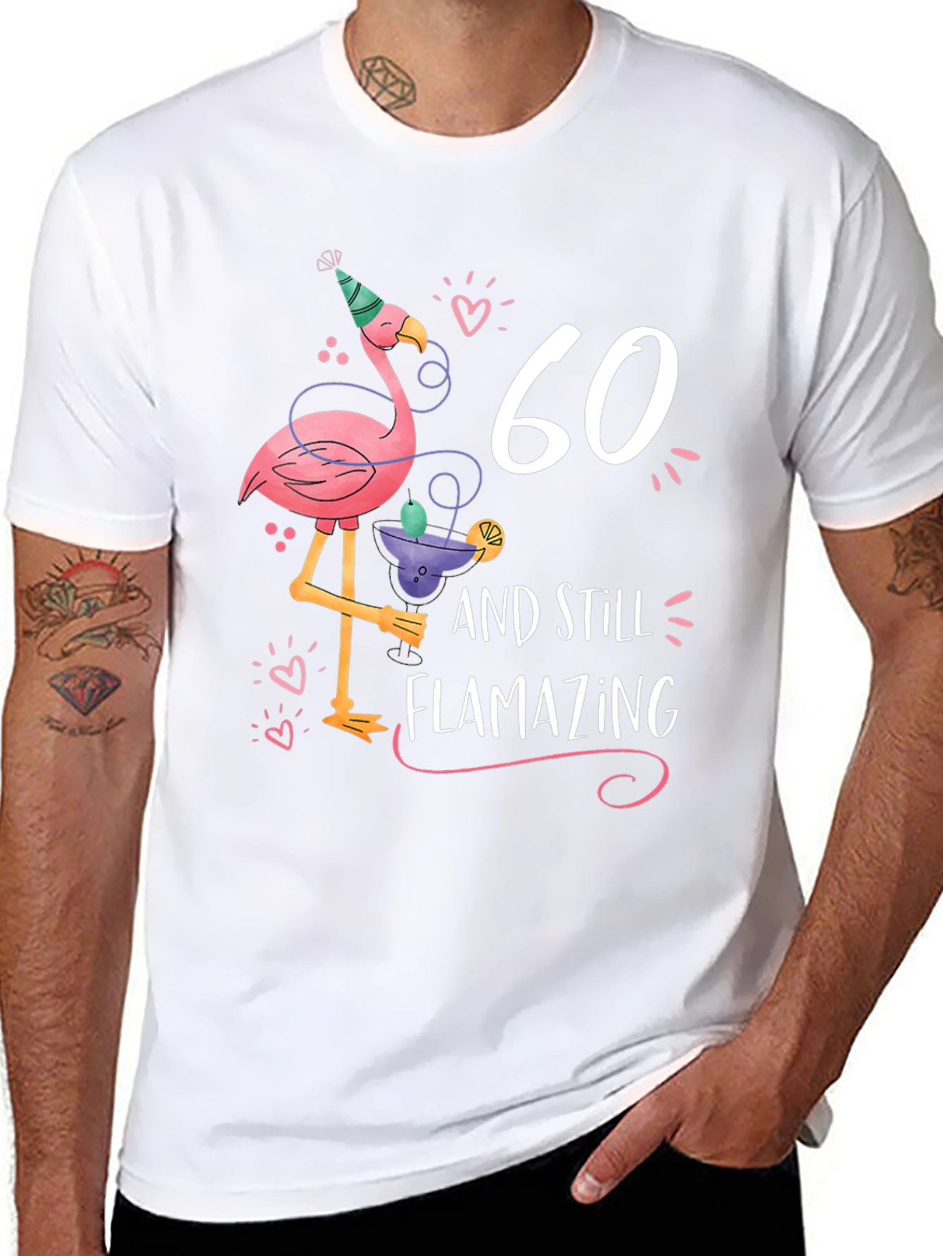 60th Birthday Flamingo T-Shirt - Flamazing Gift Idea