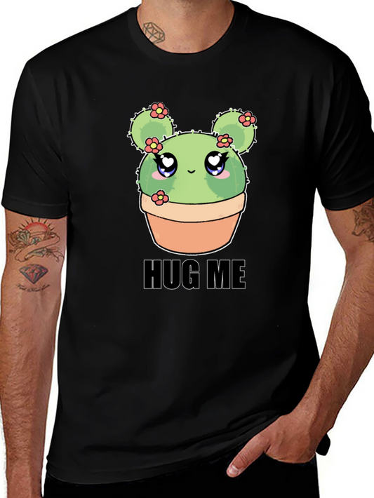 Cute Cactus Hug Me T-Shirt - Kawaii Plant Tee