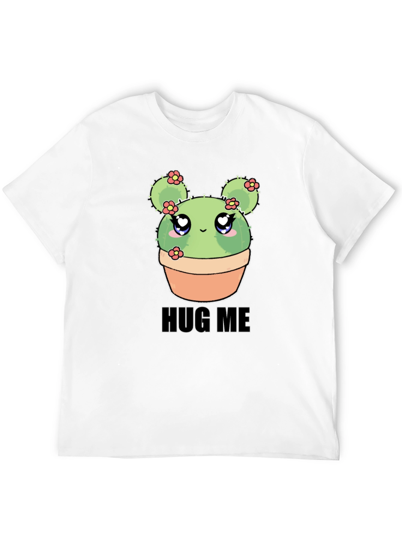 Cute Cactus Hug Me T-Shirt - Kawaii Plant Tee