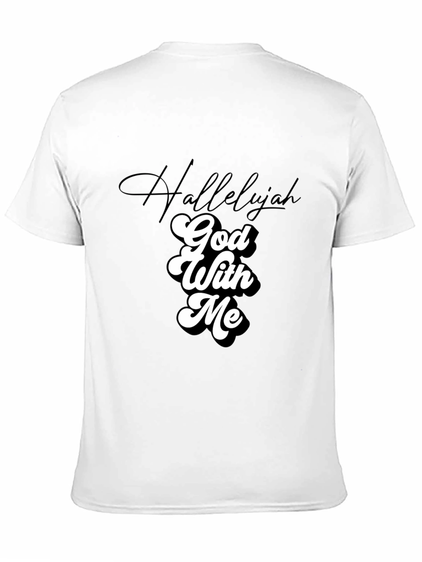 Hallelujah God With Me Black Tee