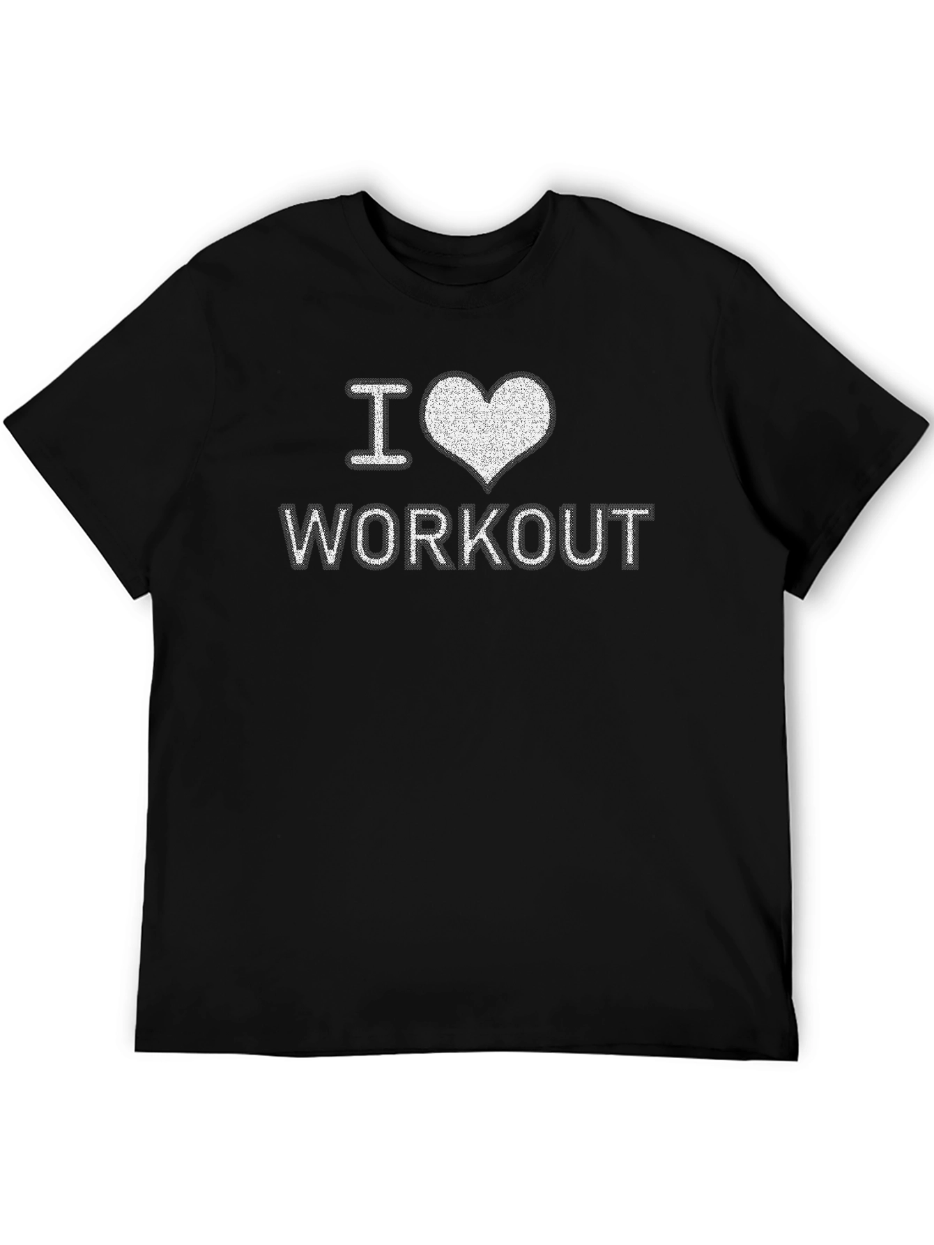 I Heart Workout Graphic Black T-Shirt